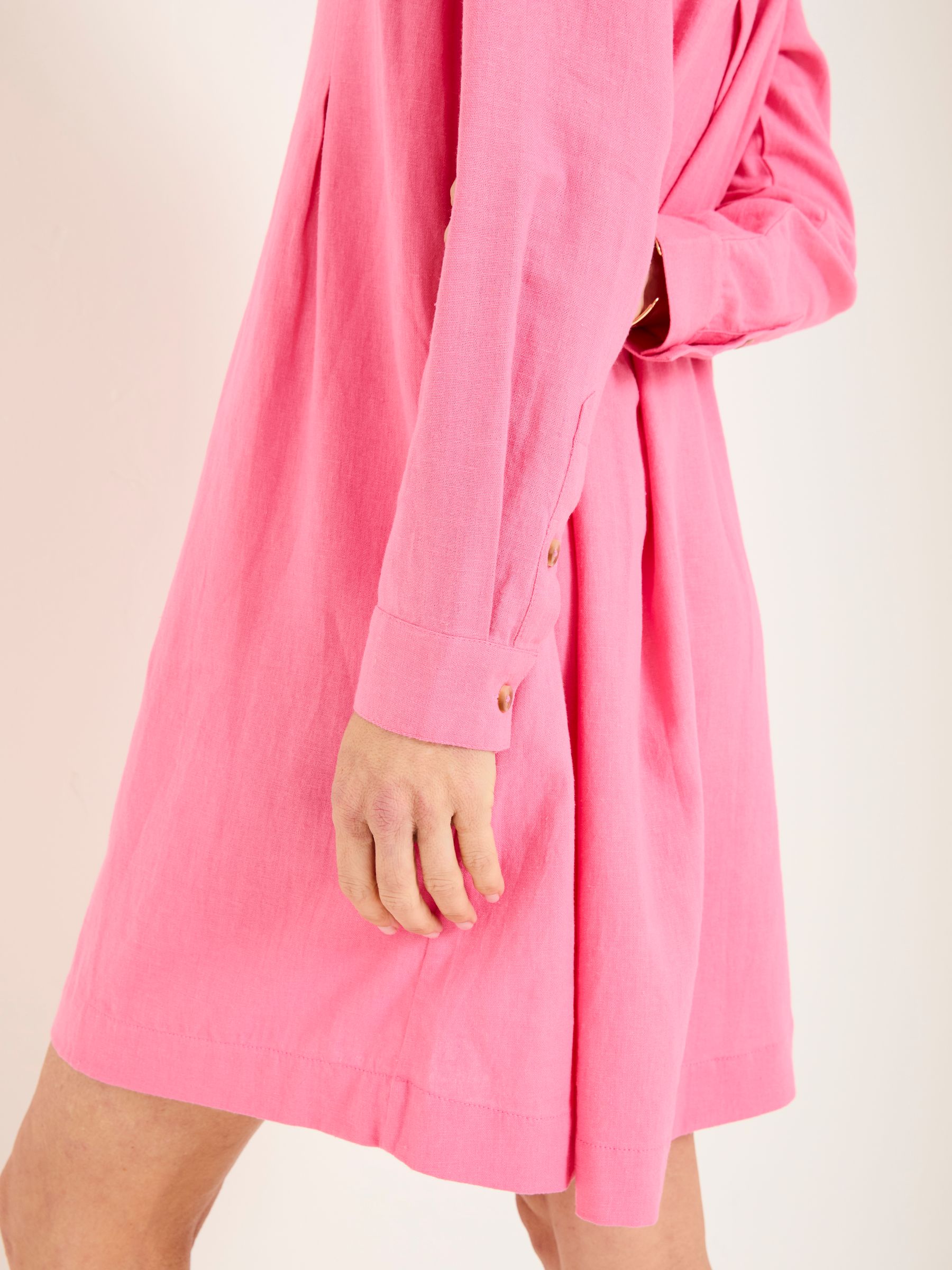 Lena Mid Pink Linen Dress - Image 5 of 6