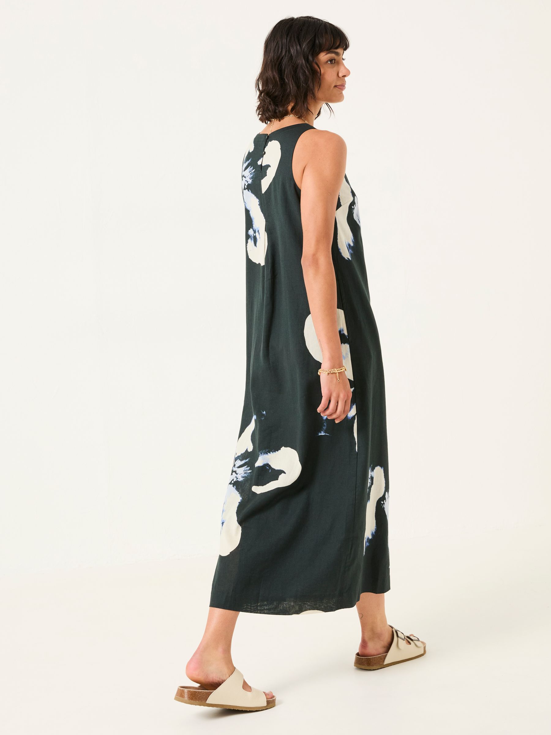 Iris Navy Floral Placement Dress - Image 2 of 6