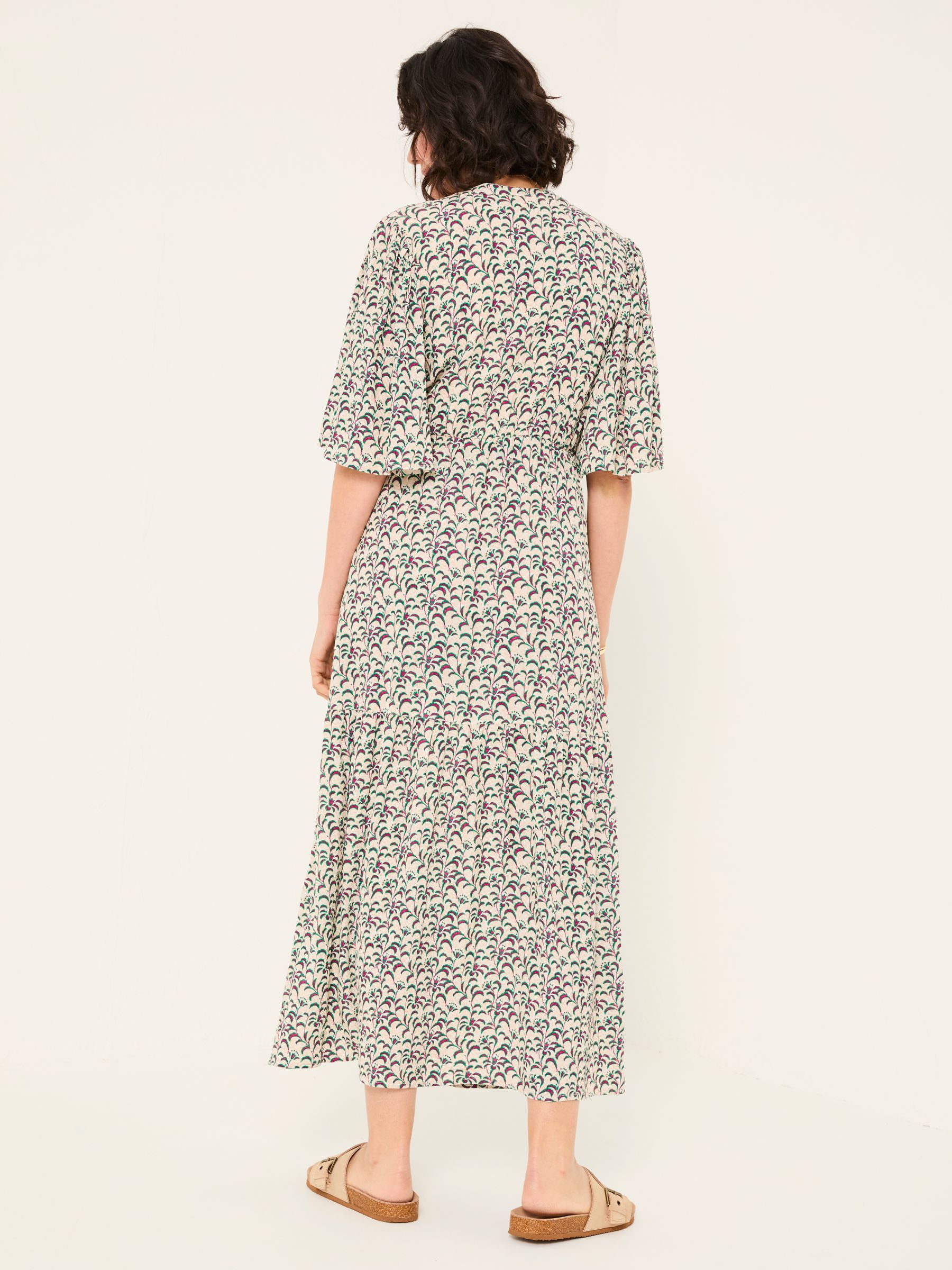 Paige Multi Vine Floral Midi Dress - Image 2 of 5