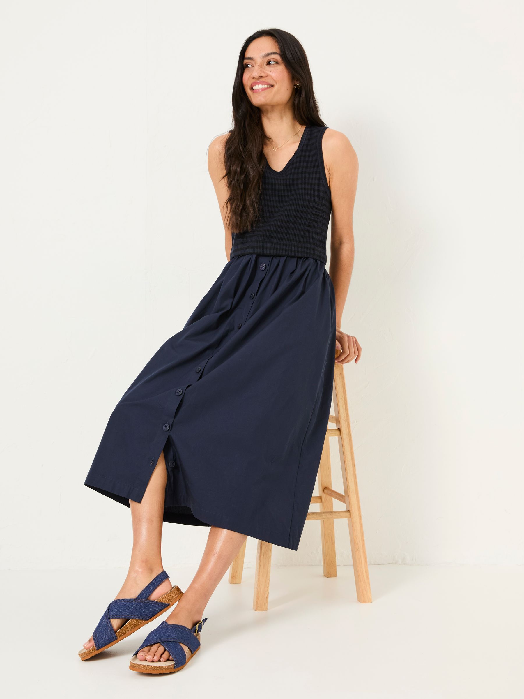 Navy Sal Midi Dress - Image 4 of 6