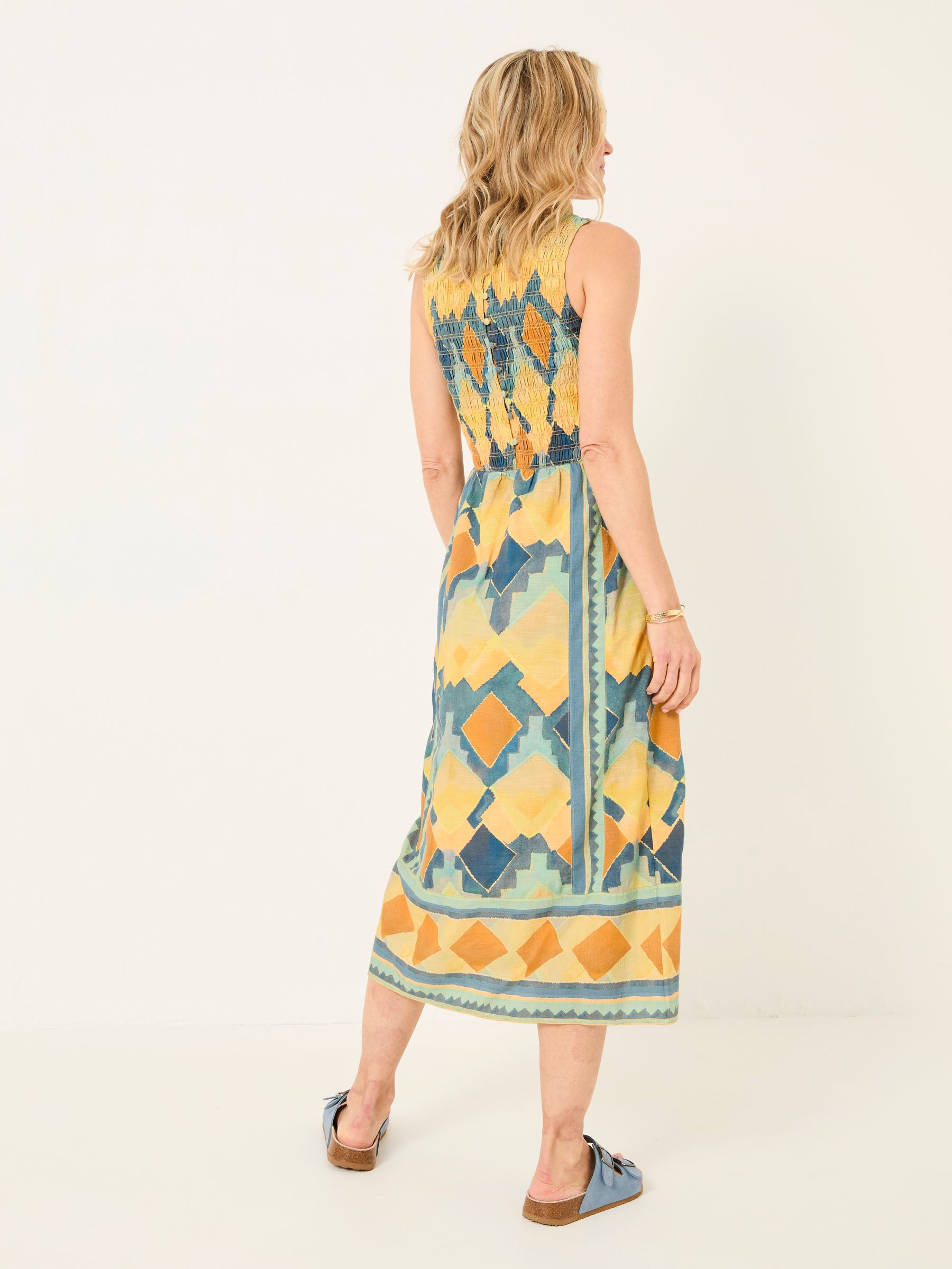 Aria Multi Abstract Midi Dress - Image 3 of 10