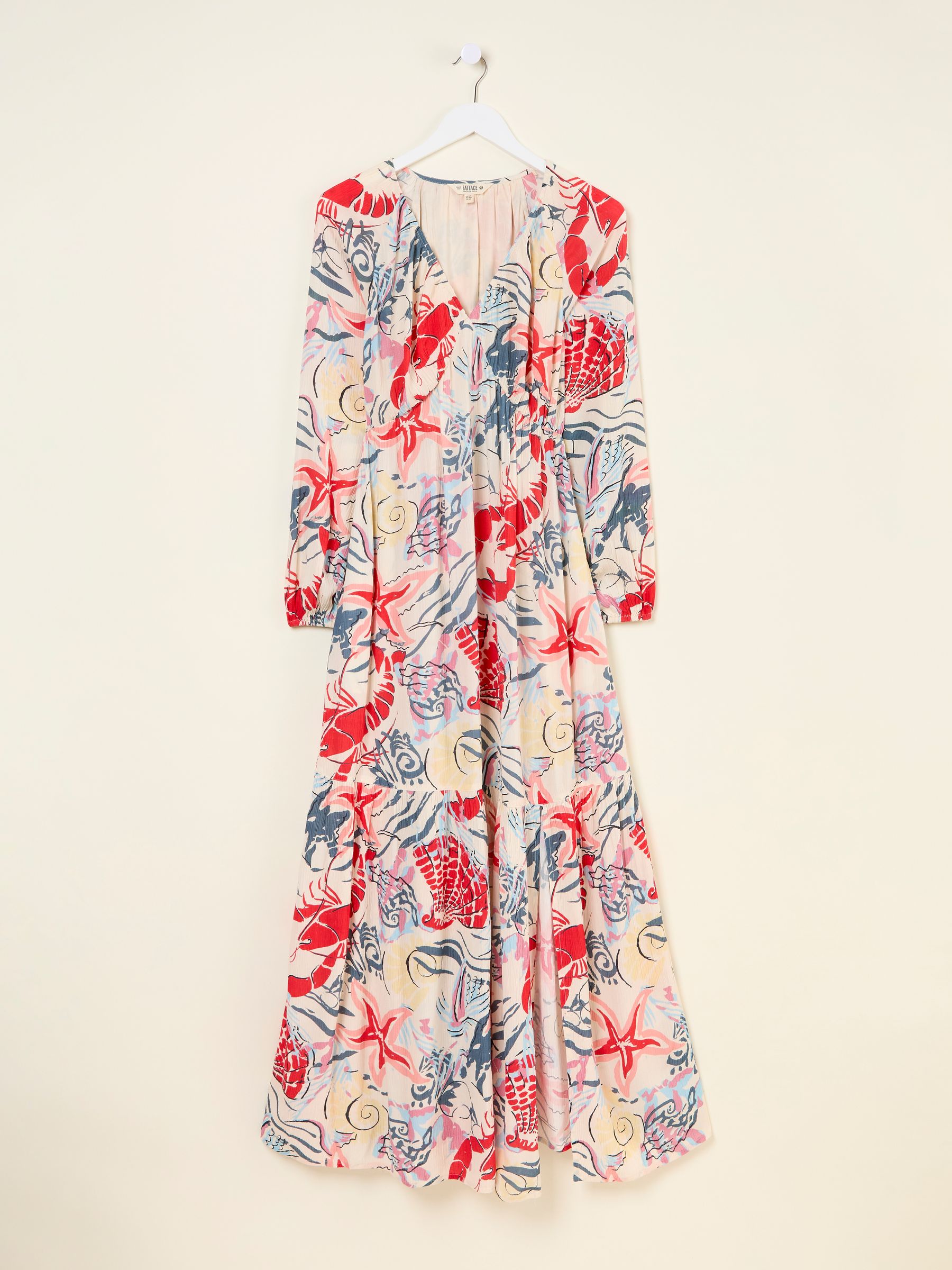 Noelle Ivory Sea Scene Midi Dress - Image 6 of 6