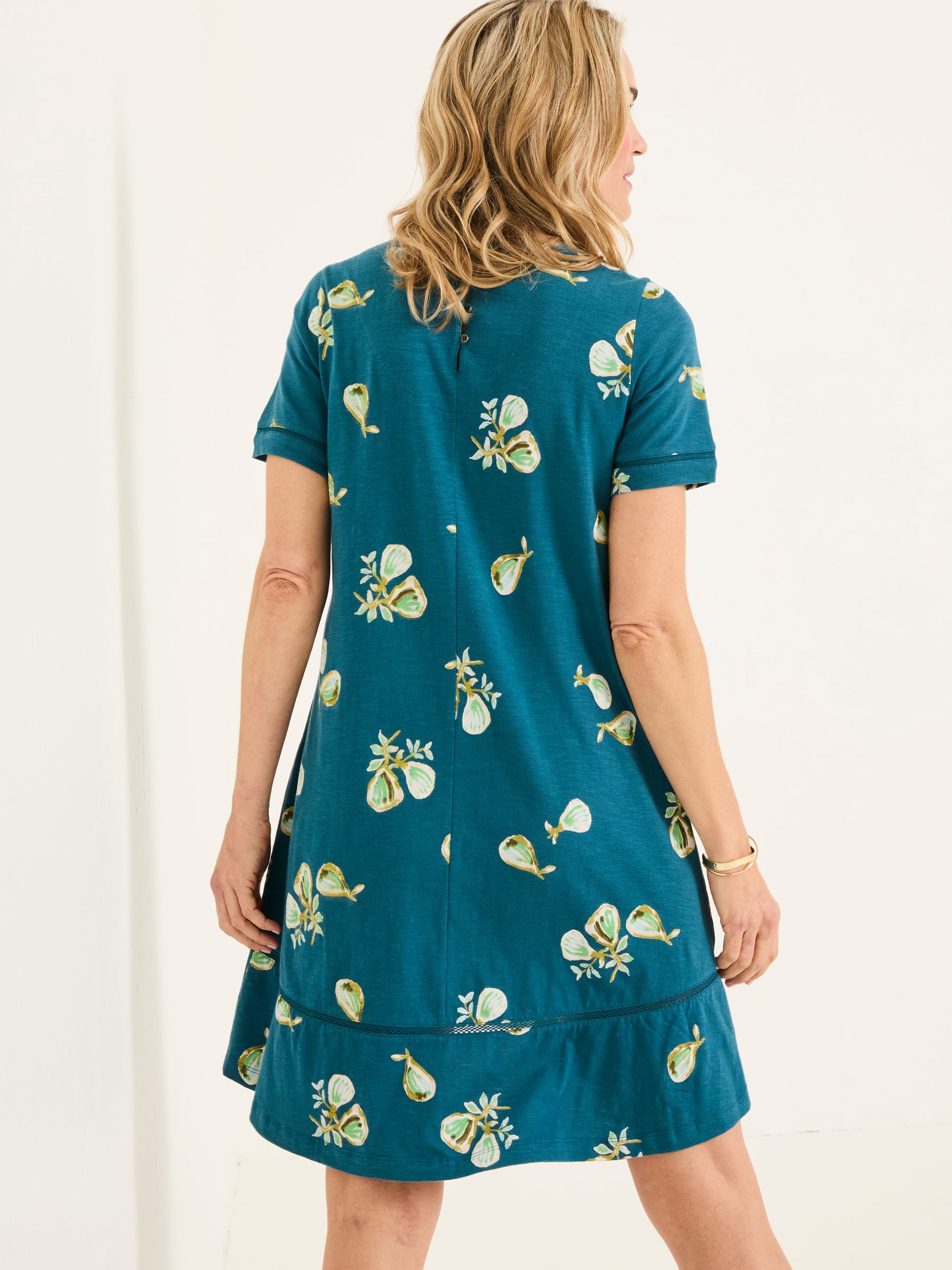 Simone Teal Blue Figs Jersey Dress - Image 2 of 4