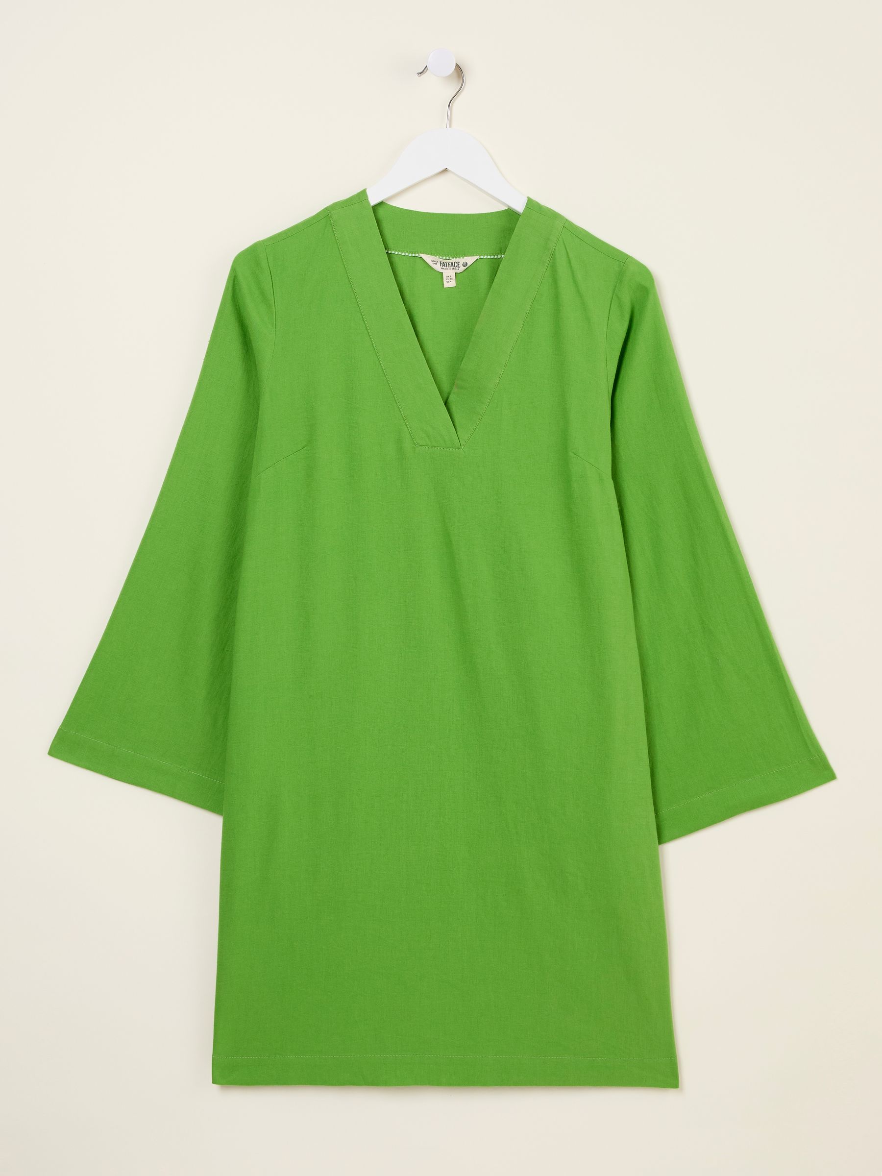 Mid Green Linen Kaftan Dress - Image 5 of 5