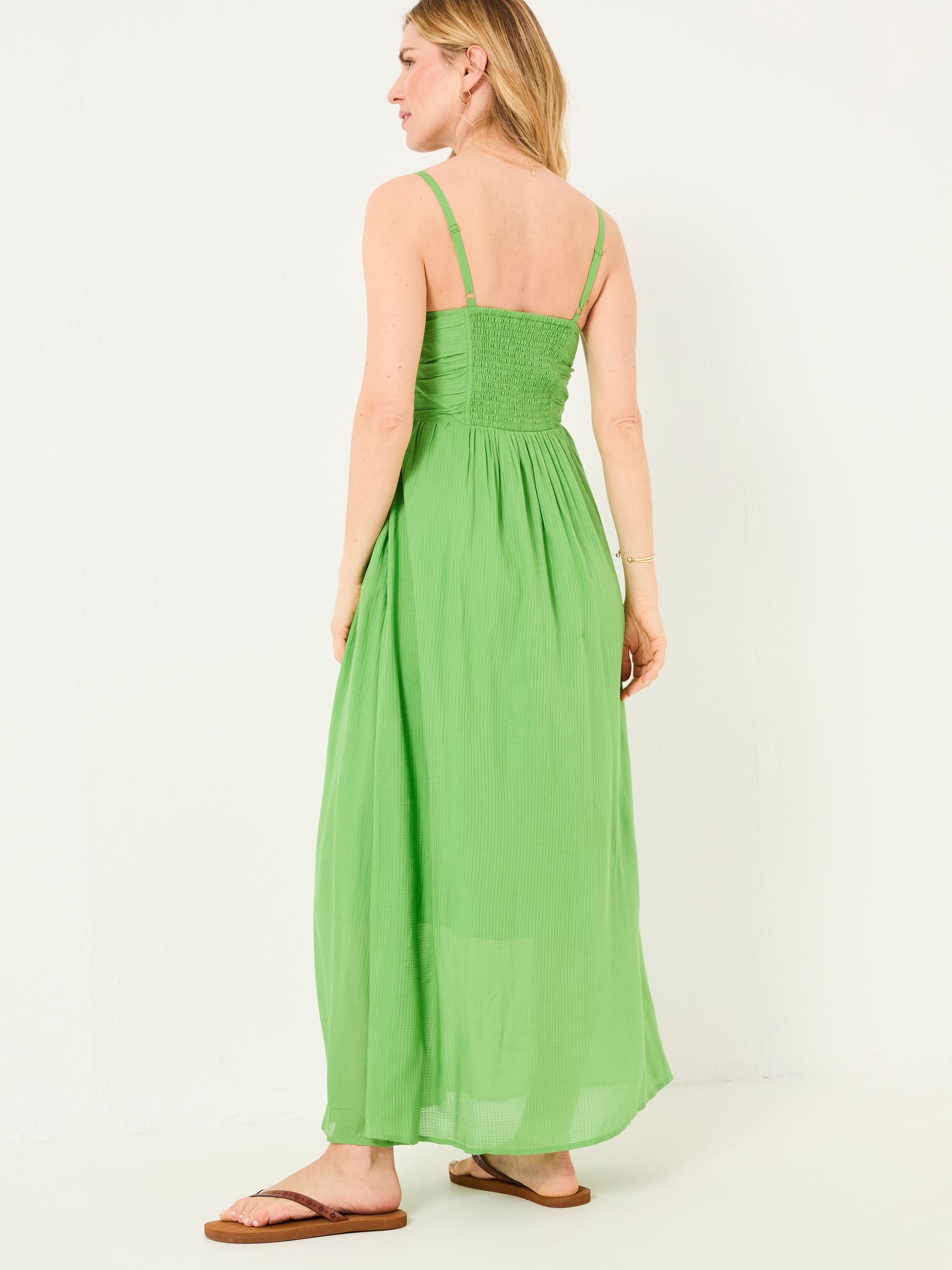 Meg Bright Green Midi Dress - Image 2 of 7