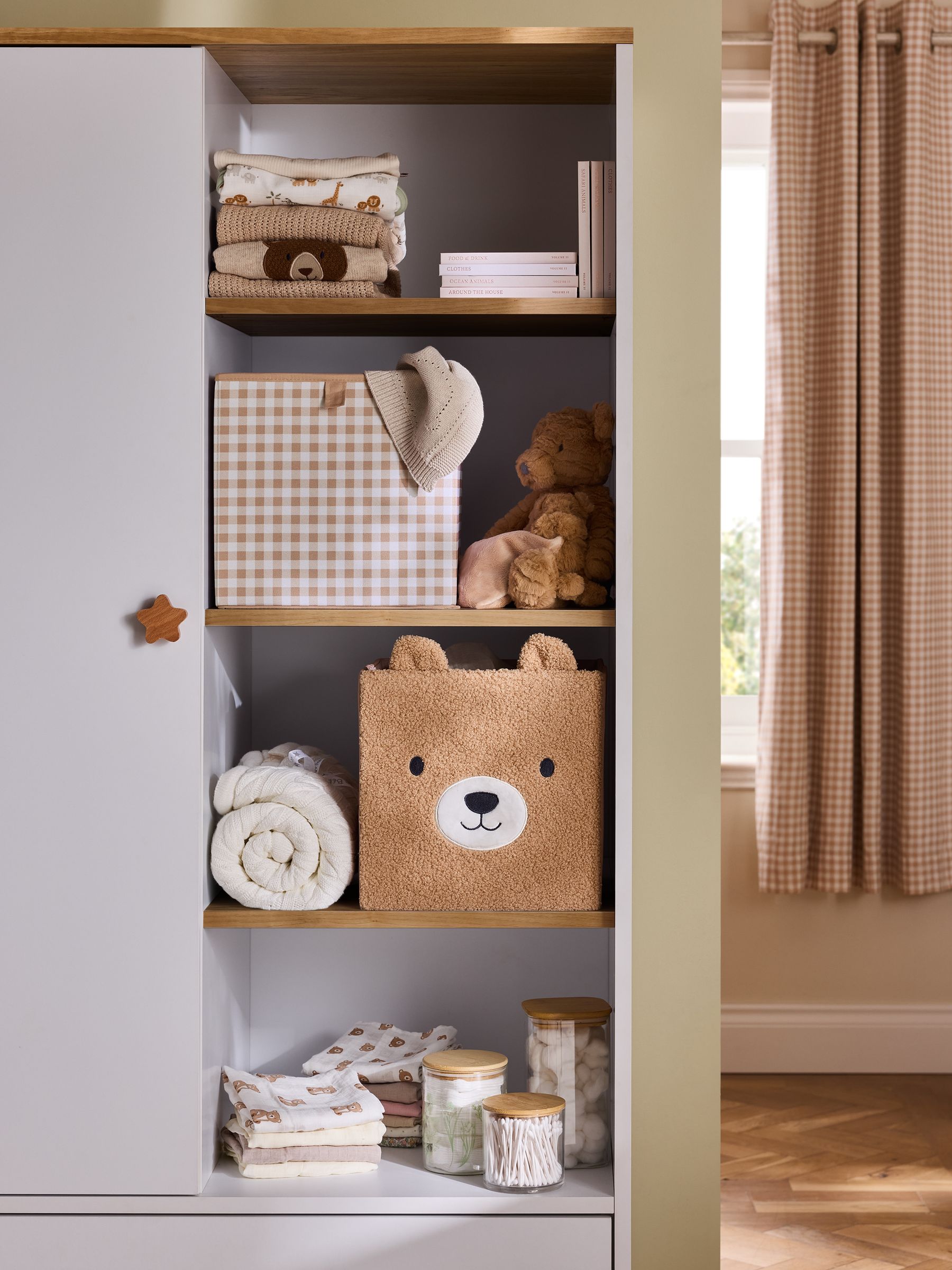 Set of 2 Bear Cube Storage Boxes - Image 1 of 4