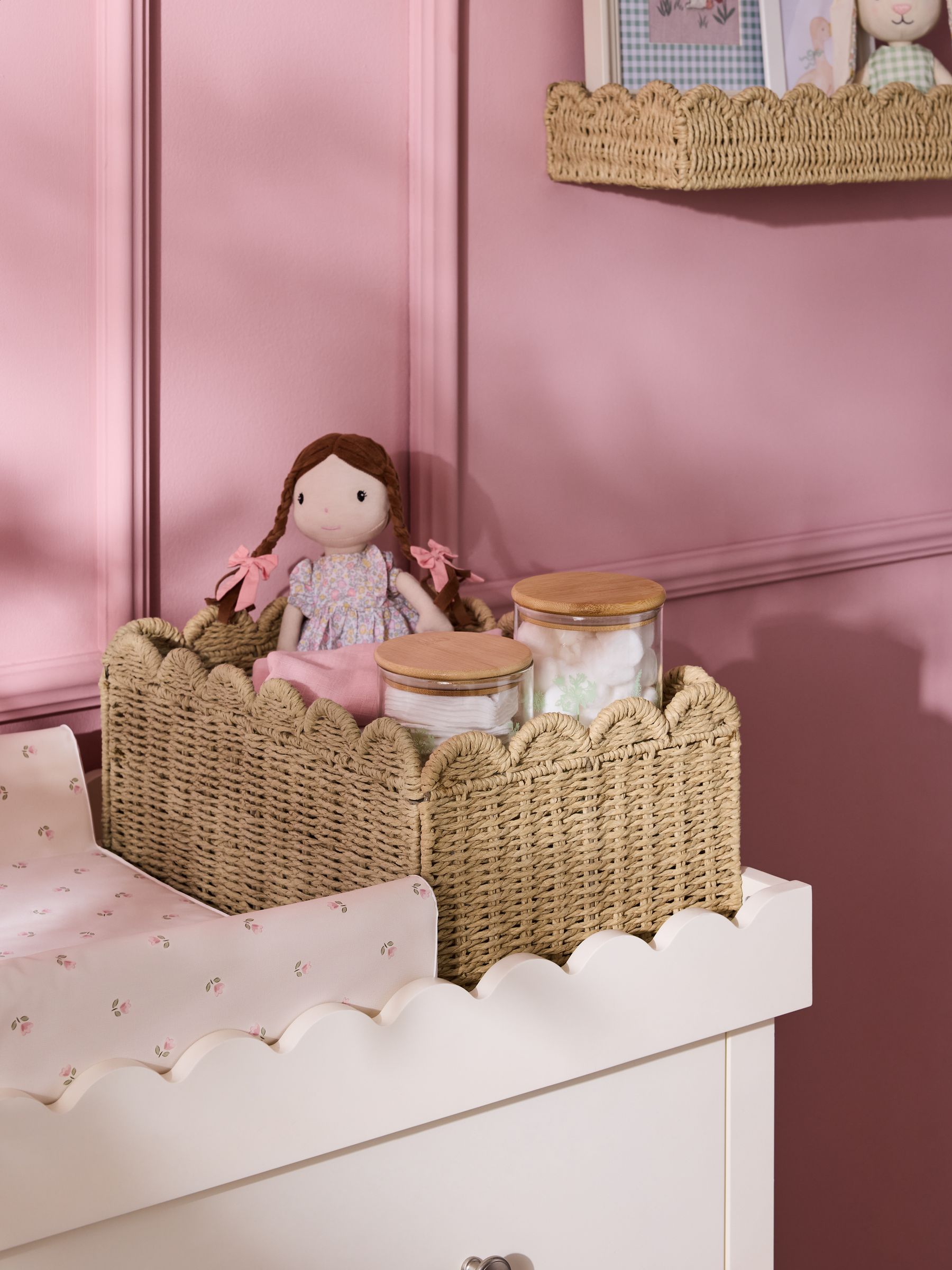 Natural Elodie Scallop Storage Basket - Image 1 of 6
