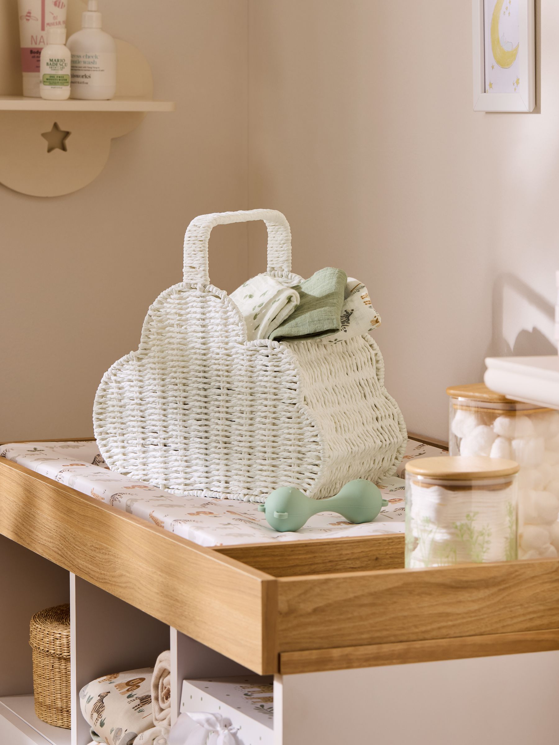 White Woven Cloud Basket - Image 1 of 6