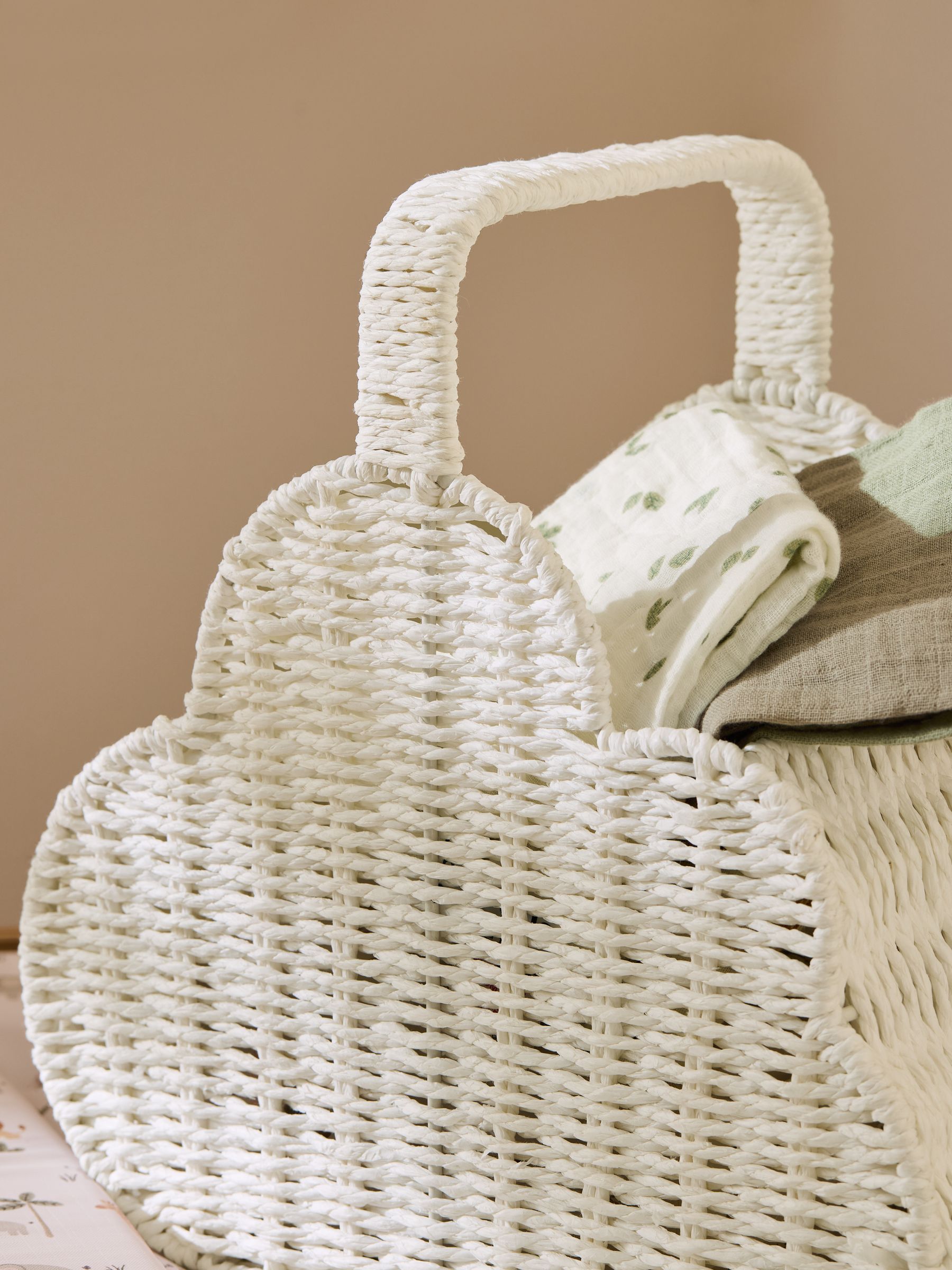 White Woven Cloud Basket - Image 5 of 6