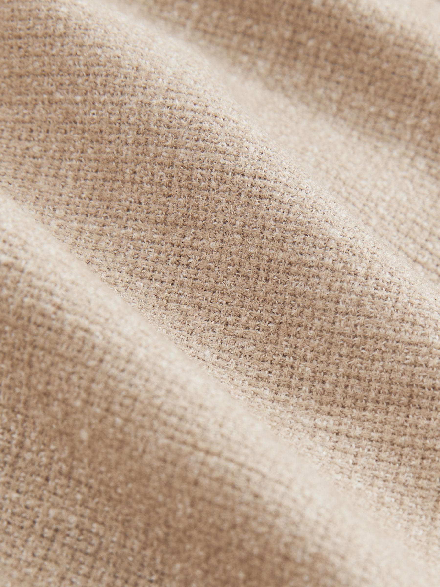 Slim-Fit Single-Breasted Wool-Blend Textured Blazer in Oatmeal - Image 10 of 10