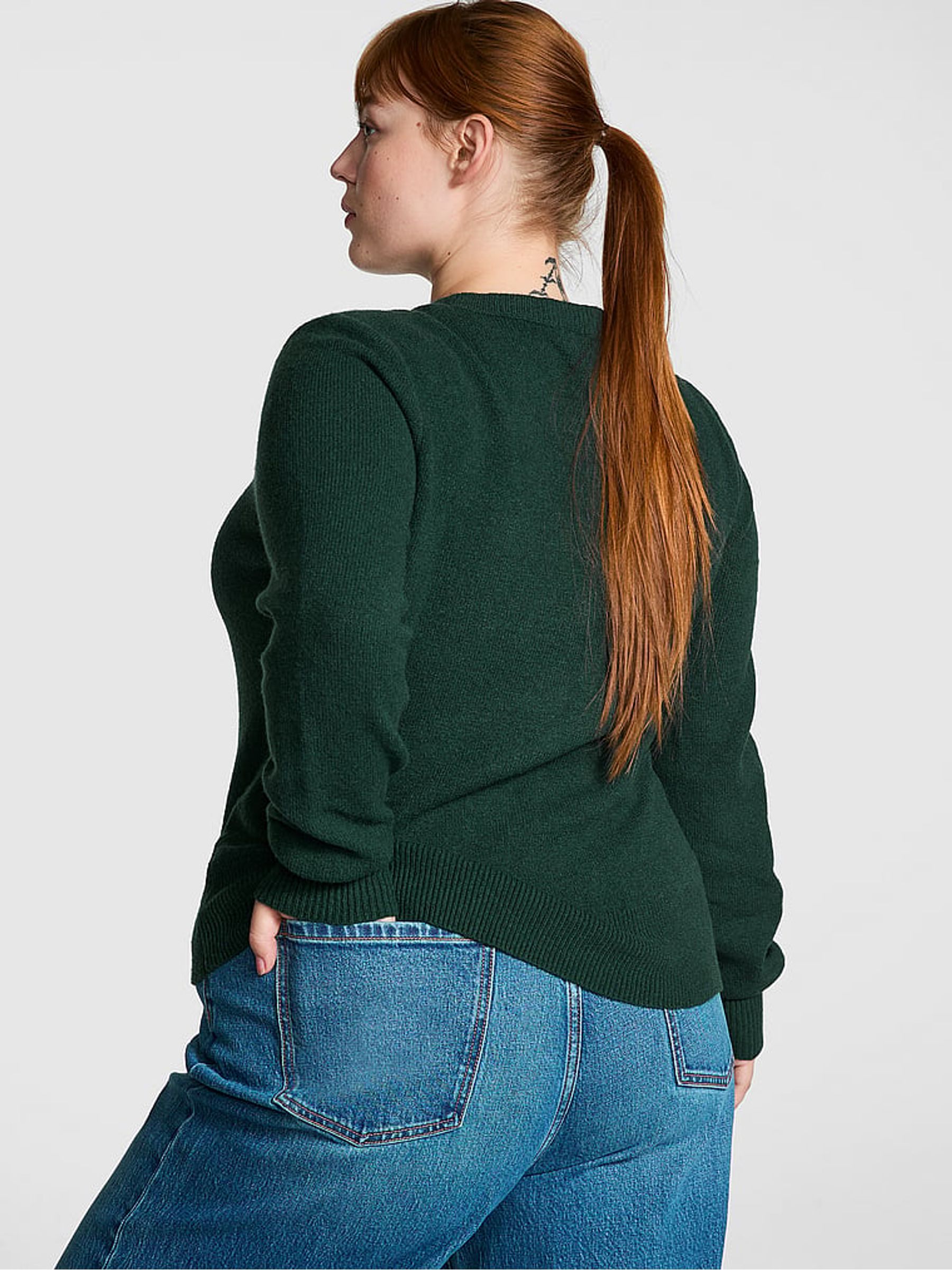 Deep Forest Green Dog Knitted Jumper - Image 2 of 4