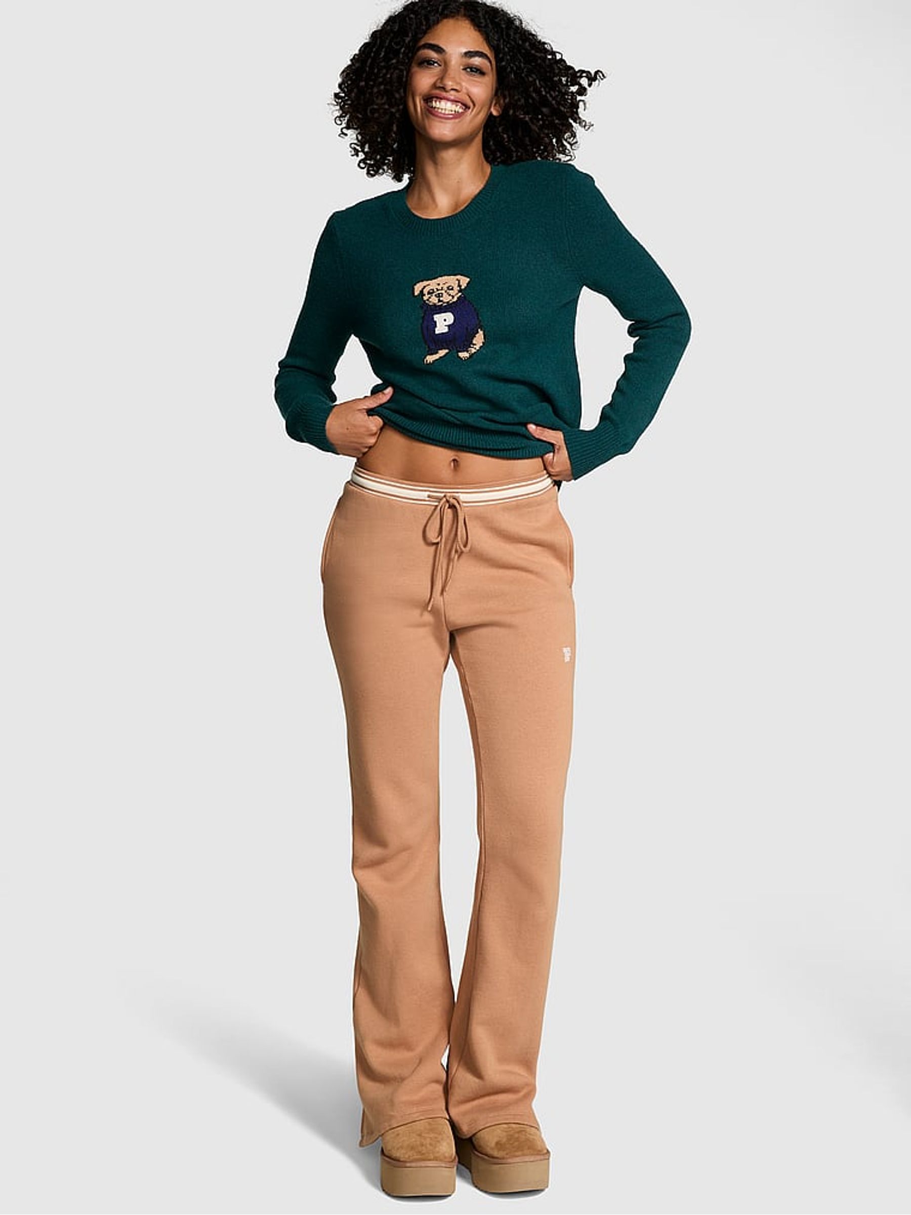 Deep Forest Green Dog Knitted Jumper - Image 3 of 4