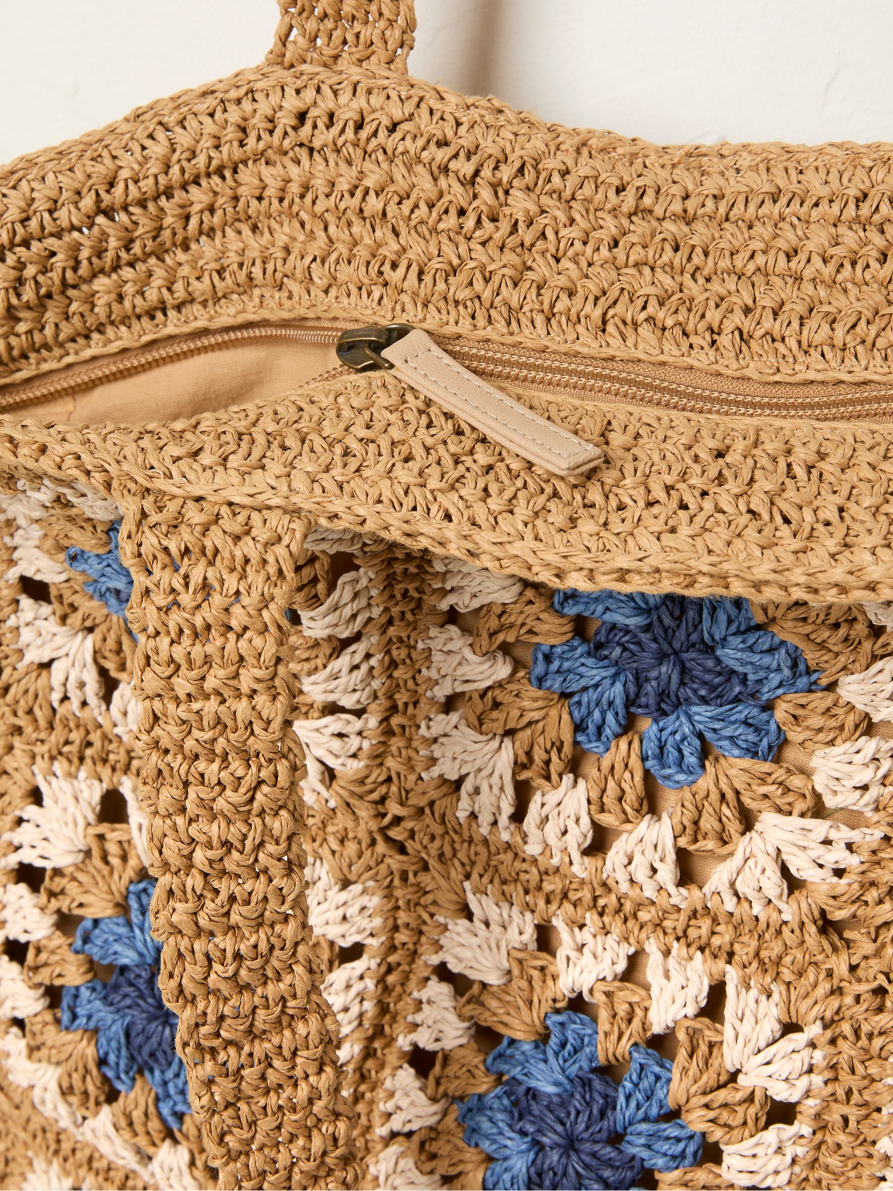 Natural Tile Straw Bag - Image 2 of 2