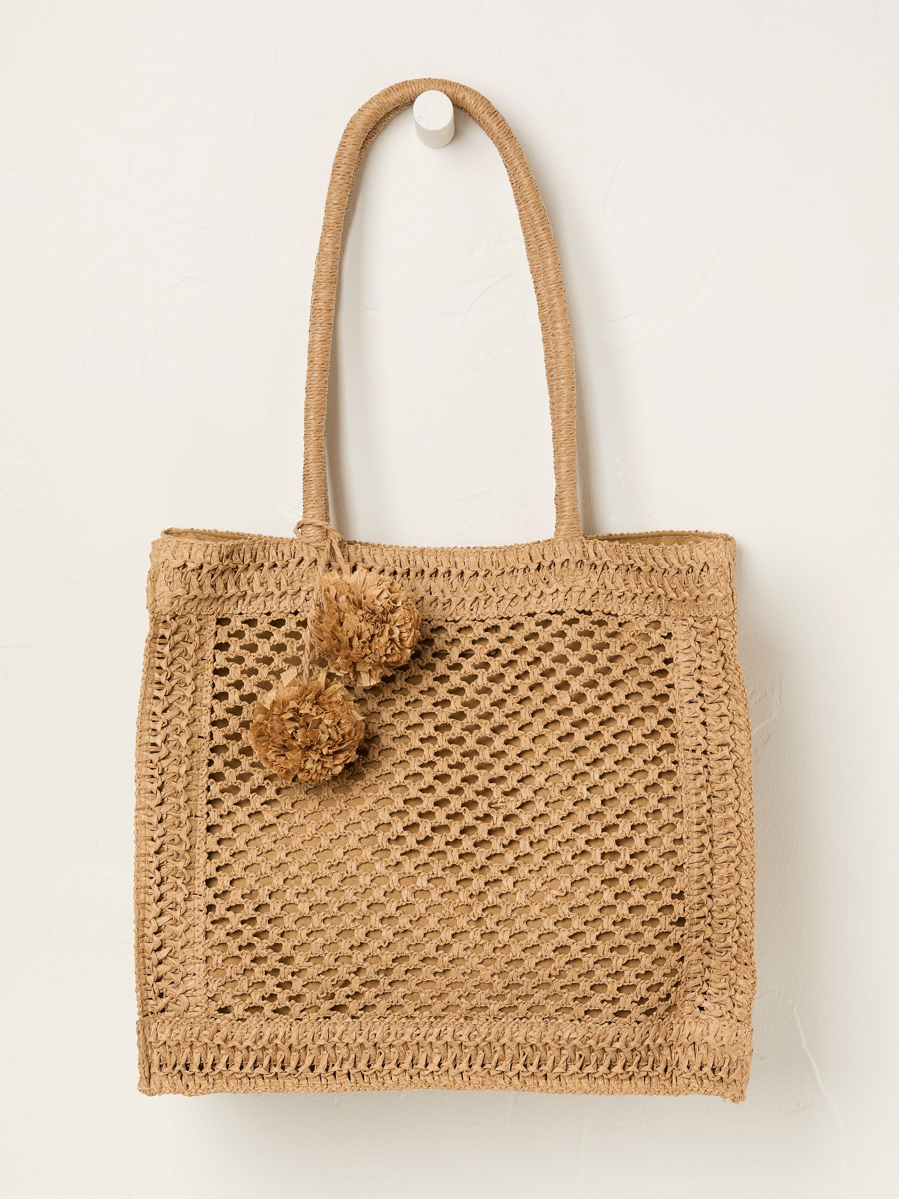 Natural Straw Shopper Bag - Image 1 of 2
