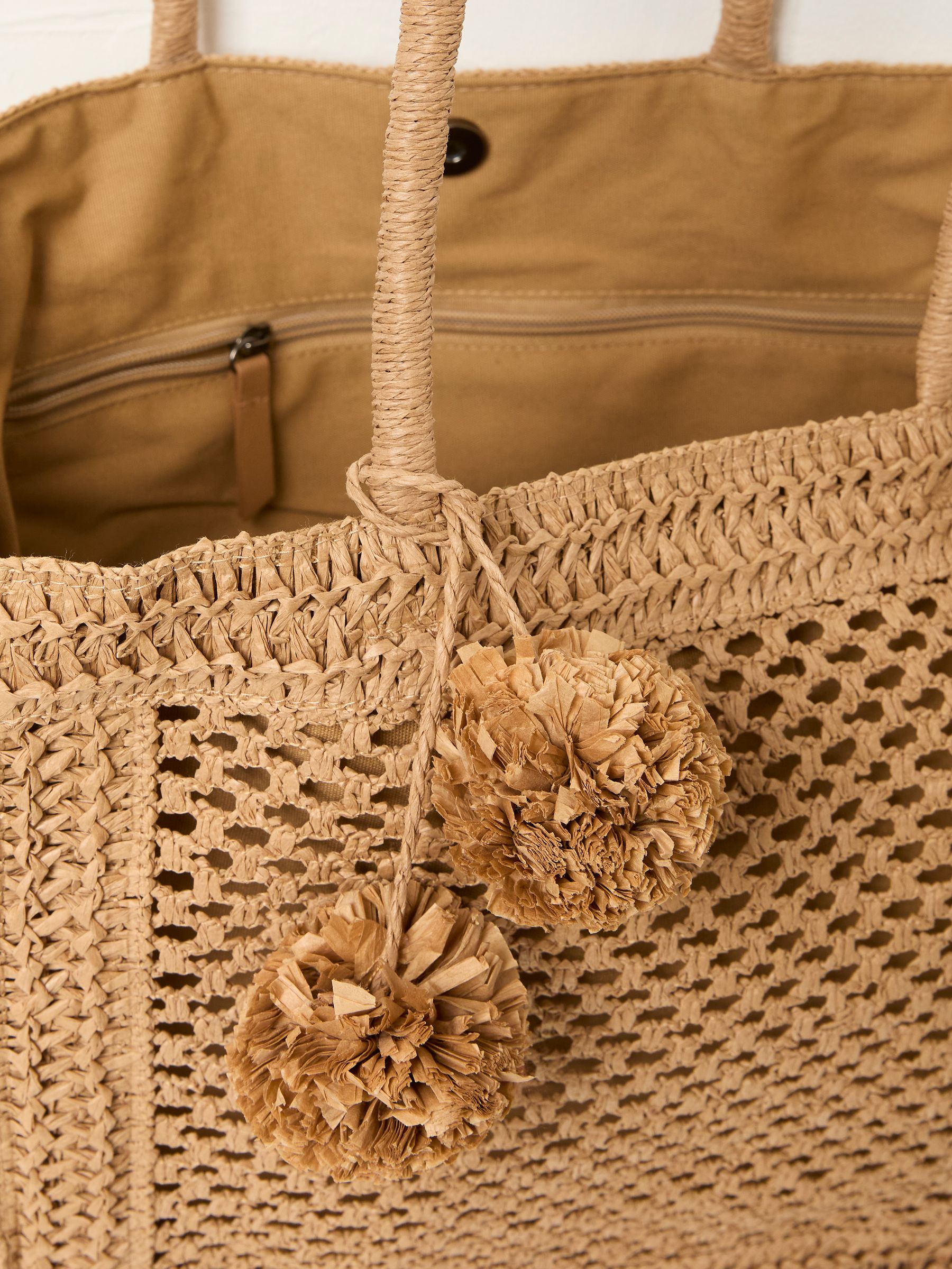 Natural Straw Shopper Bag - Image 2 of 2