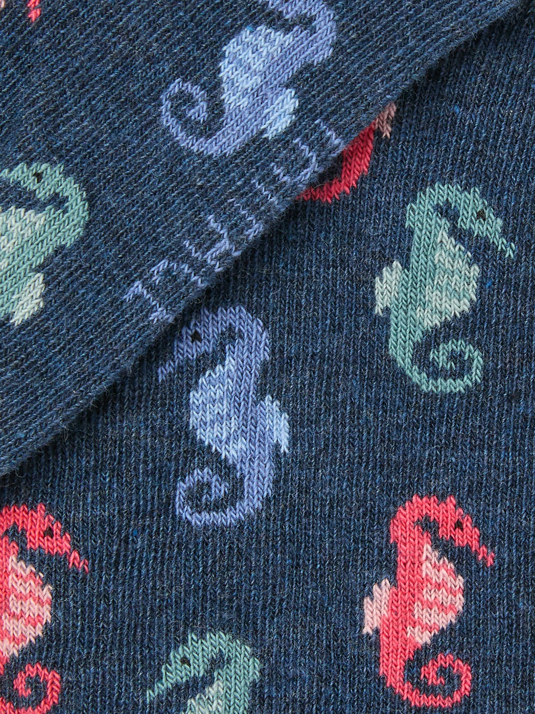 Blue Seahorse Trainer Socks - Image 2 of 2
