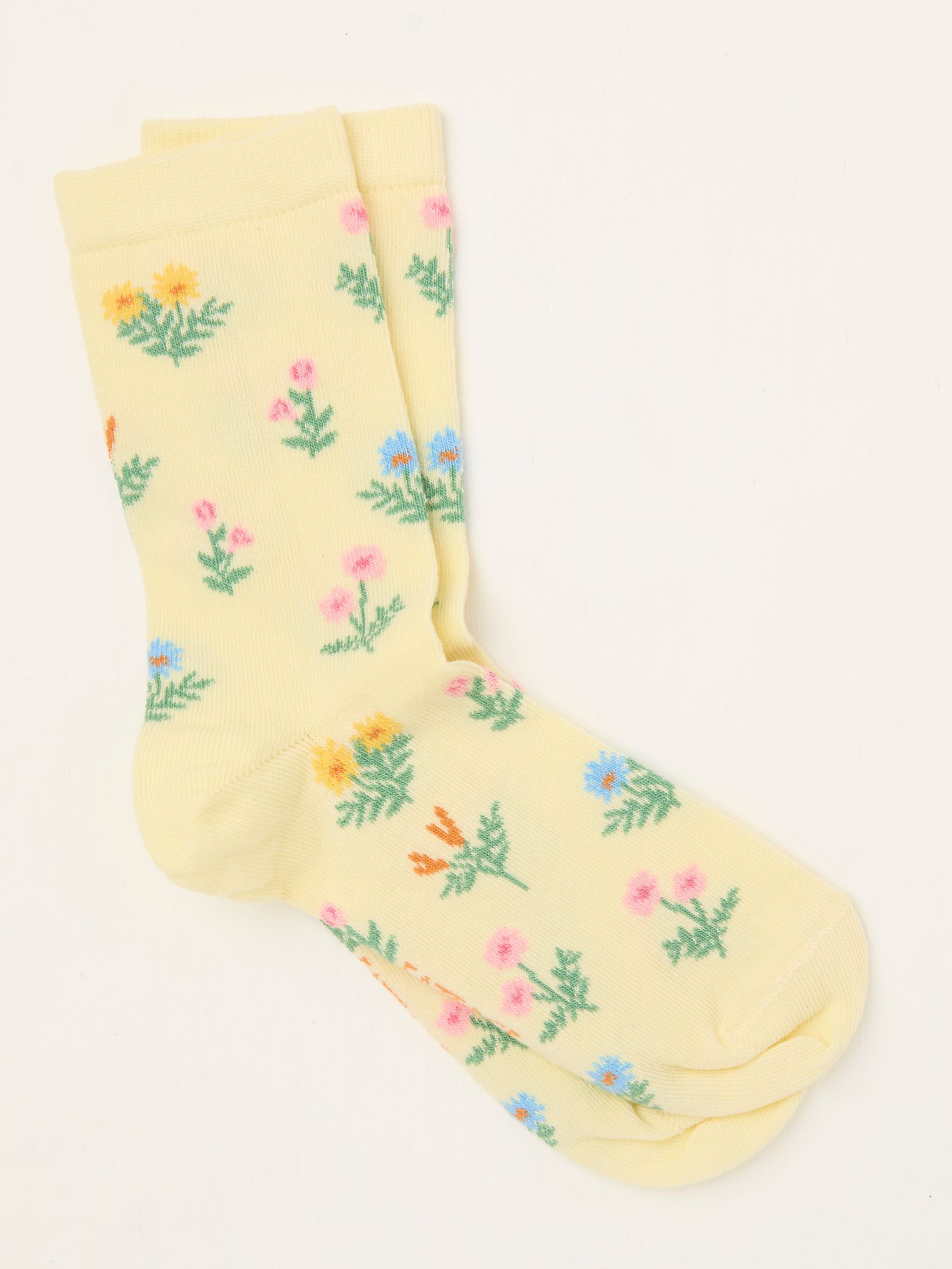 Yellow Floral Socks - Image 1 of 2
