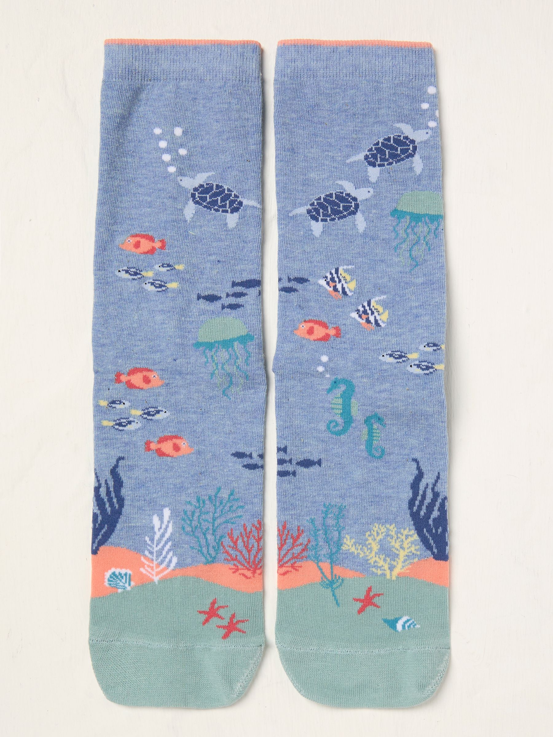 Blue Sealife Socks - Image 1 of 2