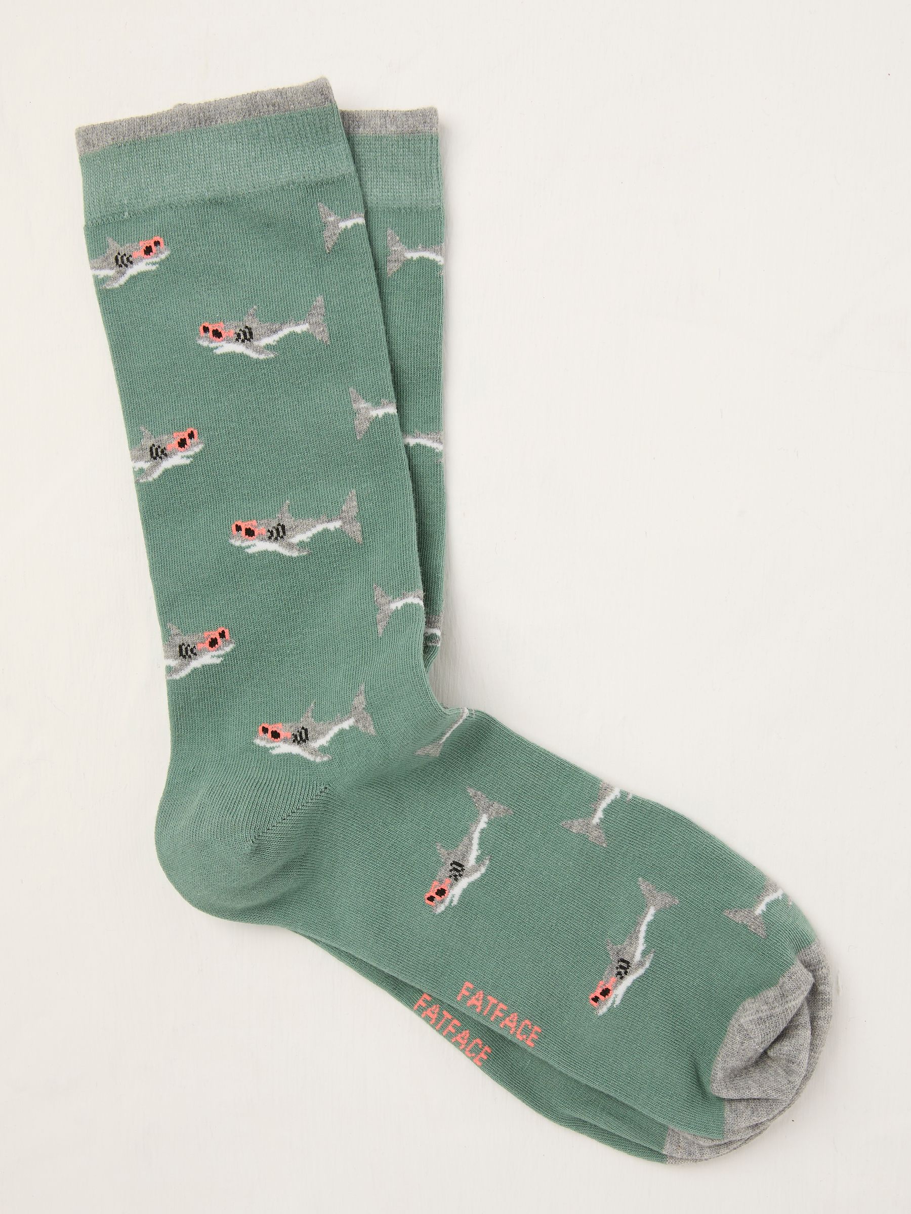 Green Shark Socks - Image 1 of 2