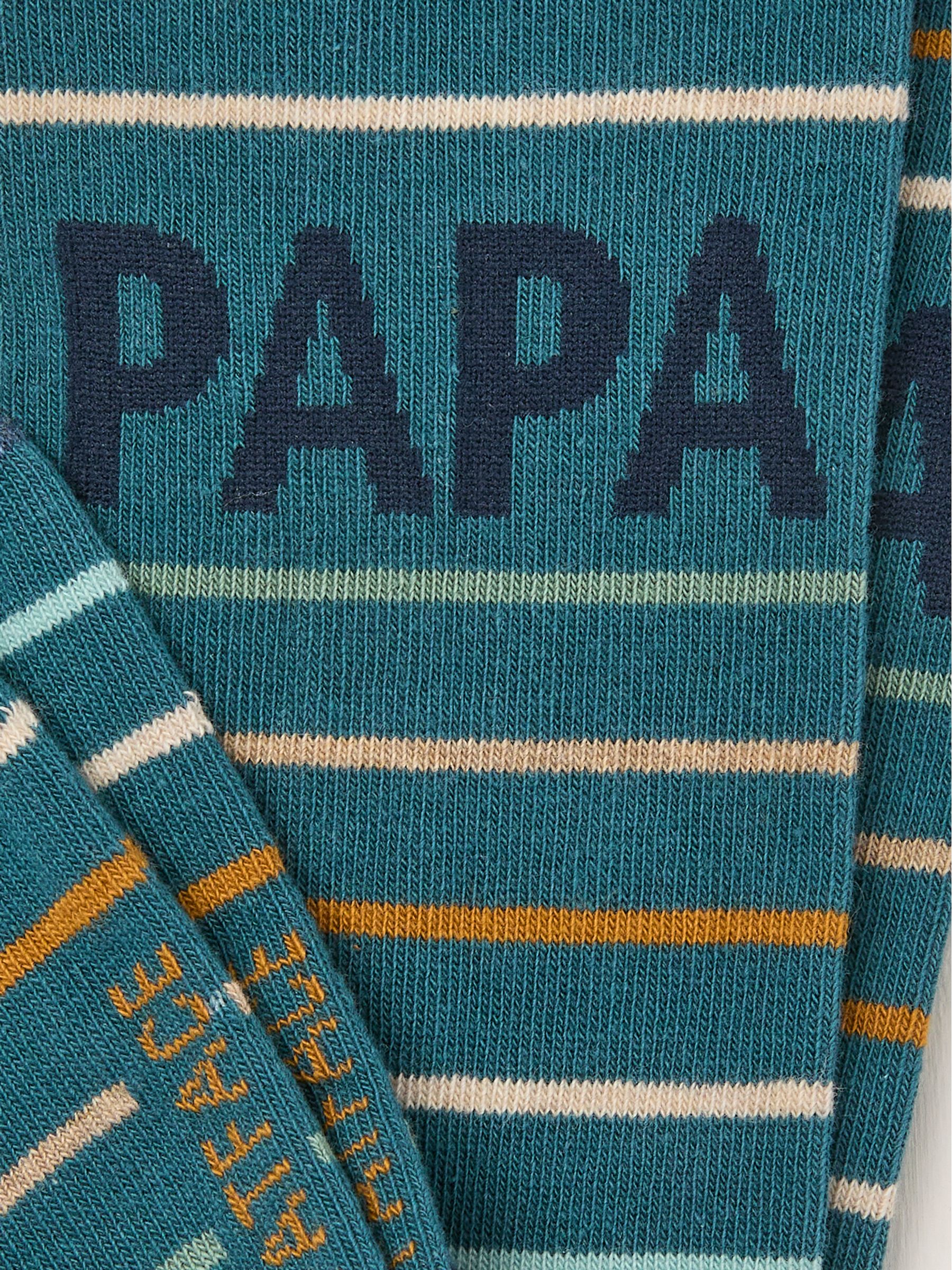 Teal Blue Papa Socks - Image 2 of 2
