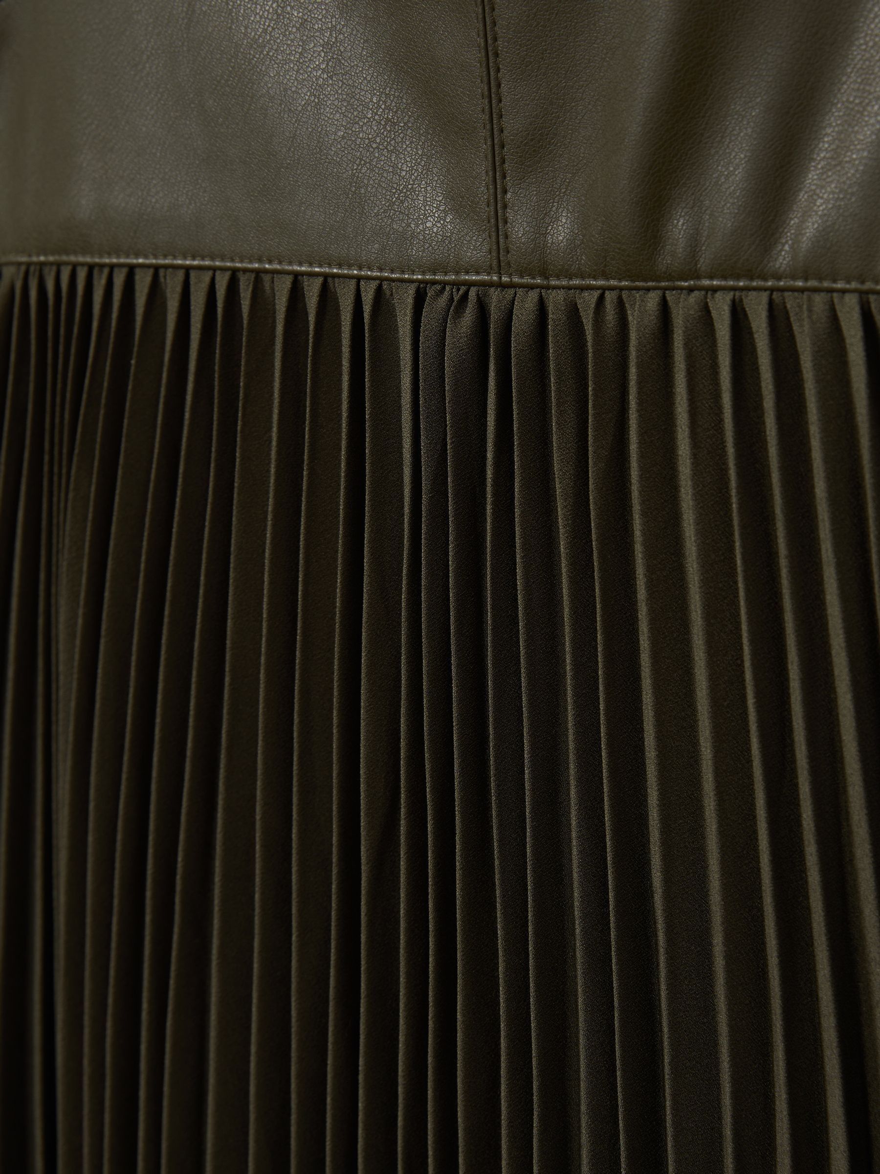 Amur Twist Pleated Maxi Dress in Olive - Image 5 of 5