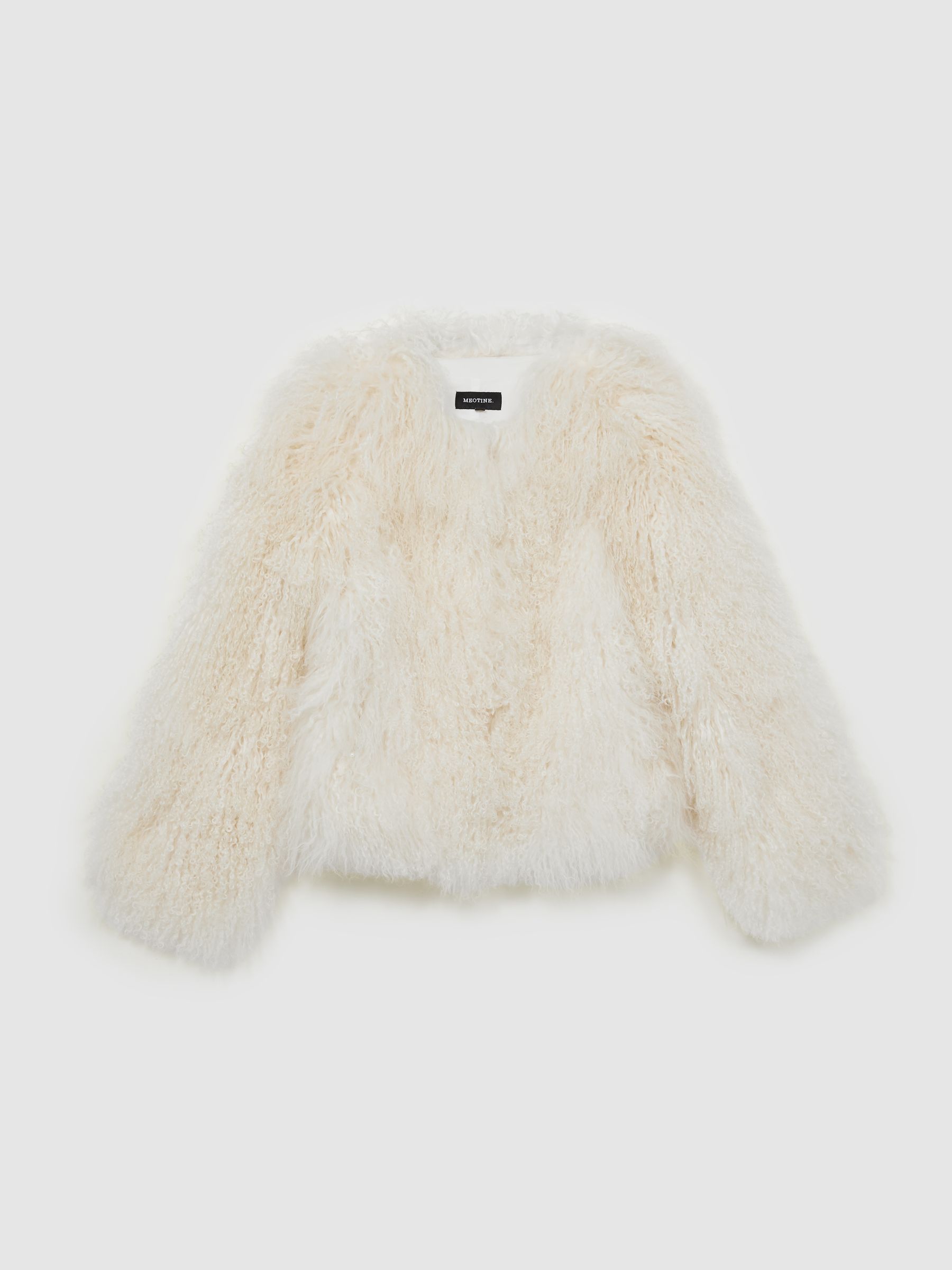 Meotine Shearling Jacket in Cream - Image 2 of 8