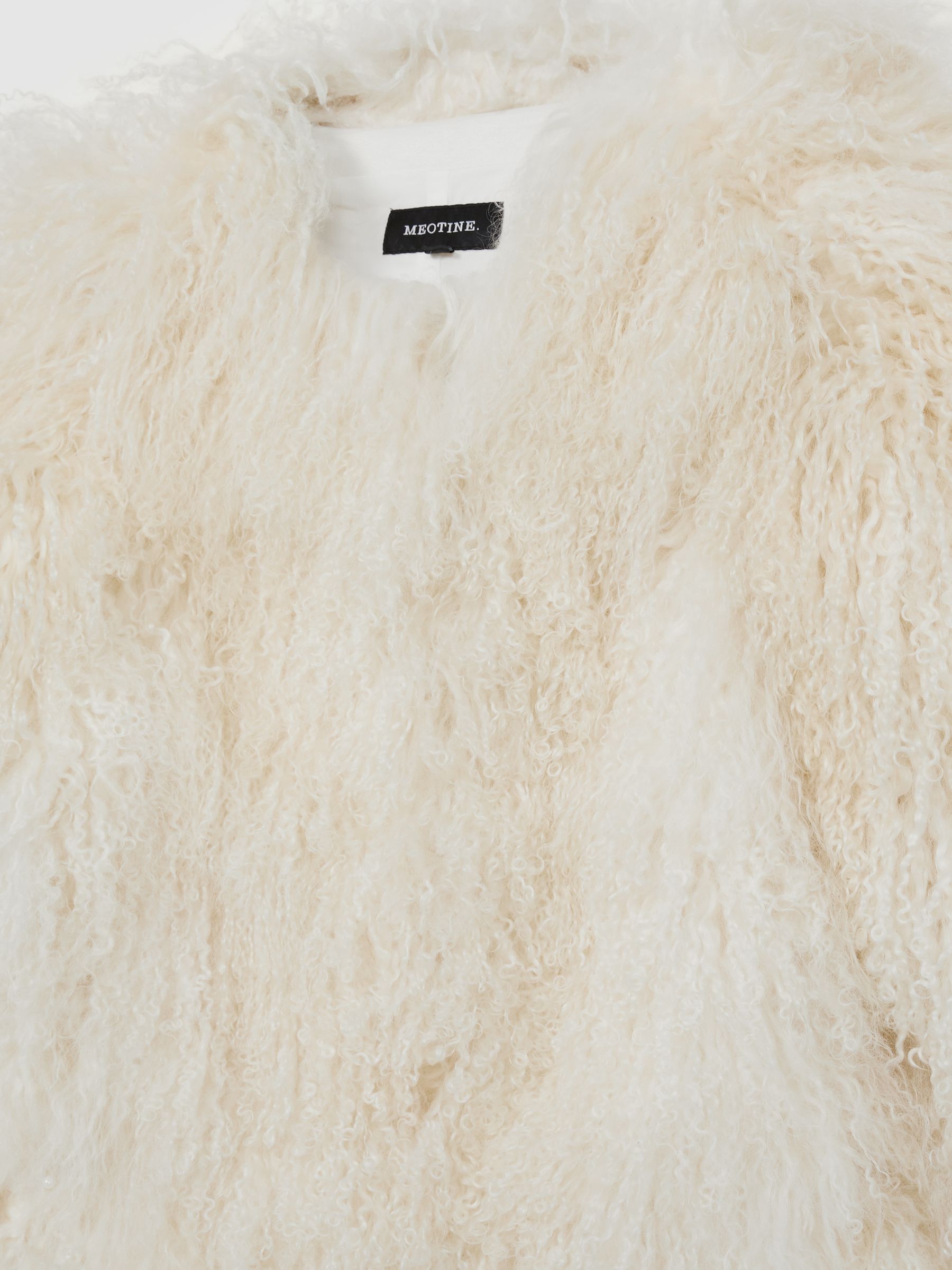 Meotine Shearling Jacket in Cream - Image 7 of 8
