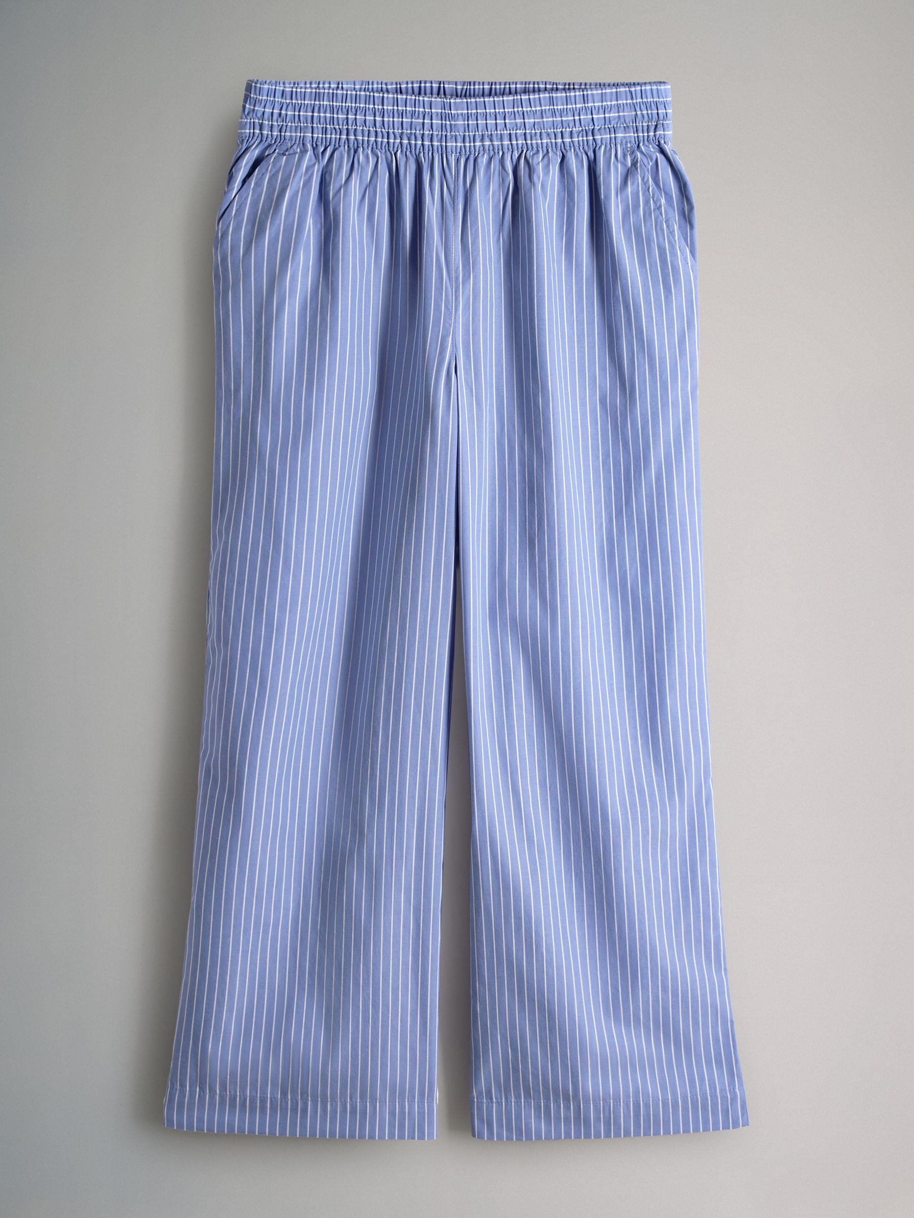 Pink Stripe/Blue Stripes 2 Pack Pull On Poplin Trousers - Image 7 of 10