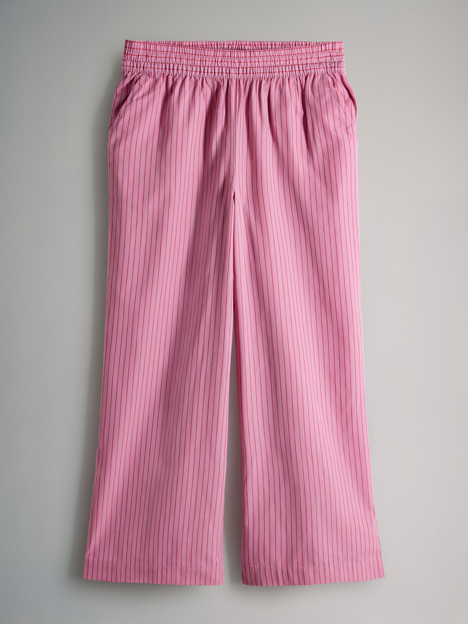 Pink Stripe/Blue Stripes 2 Pack Pull On Poplin Trousers - Image 8 of 10
