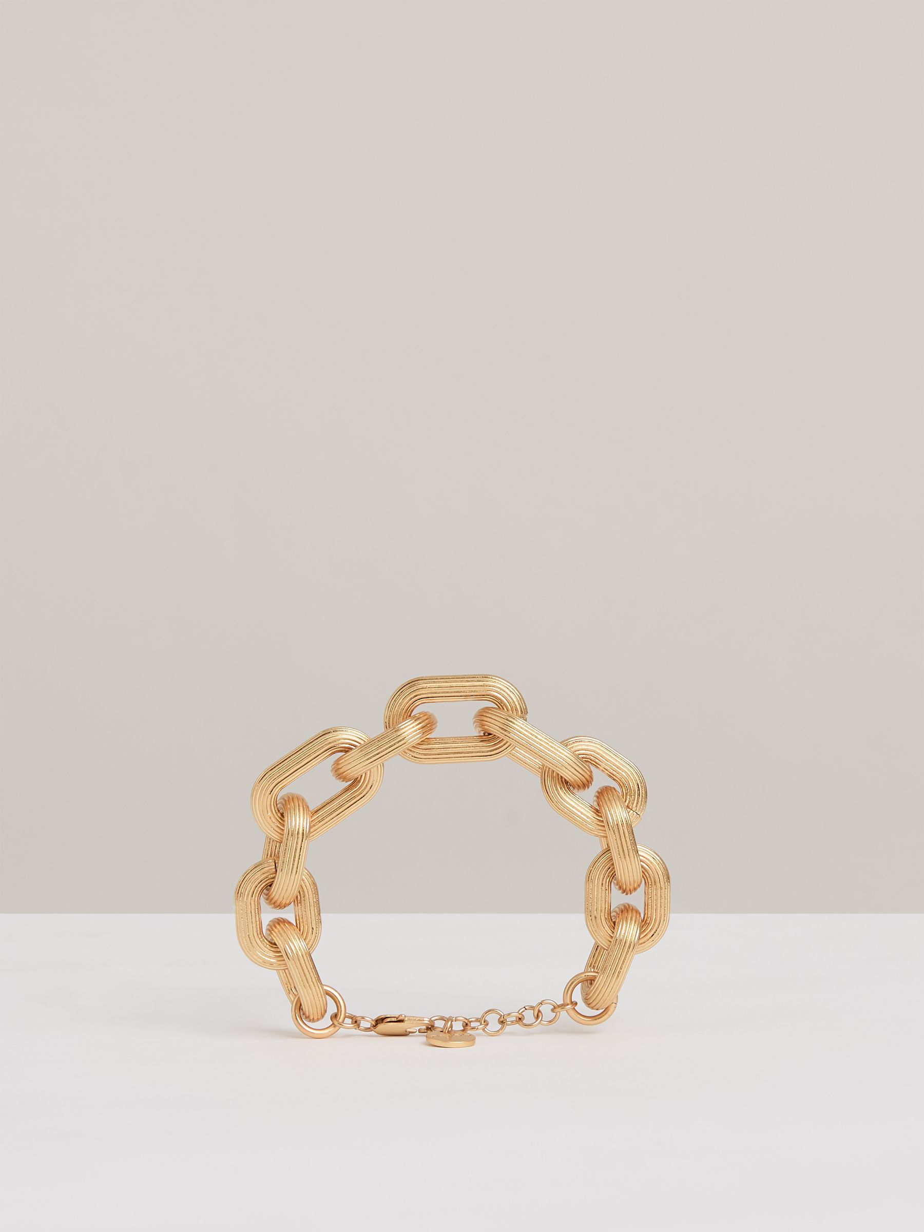 Contour Chain Link Bracelet in Gold Tone - Image 2 of 5