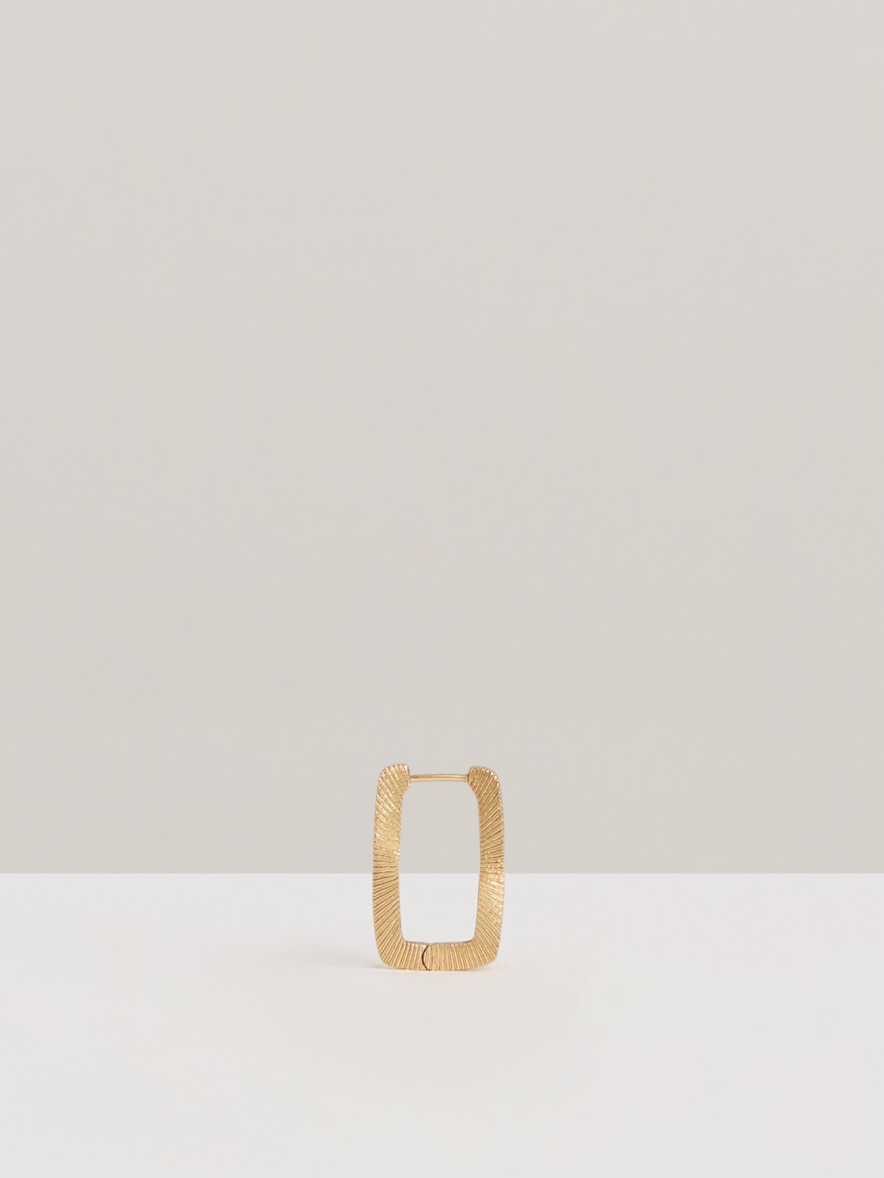 Geometric Hoop Earrings in Gold Tone - Image 4 of 6