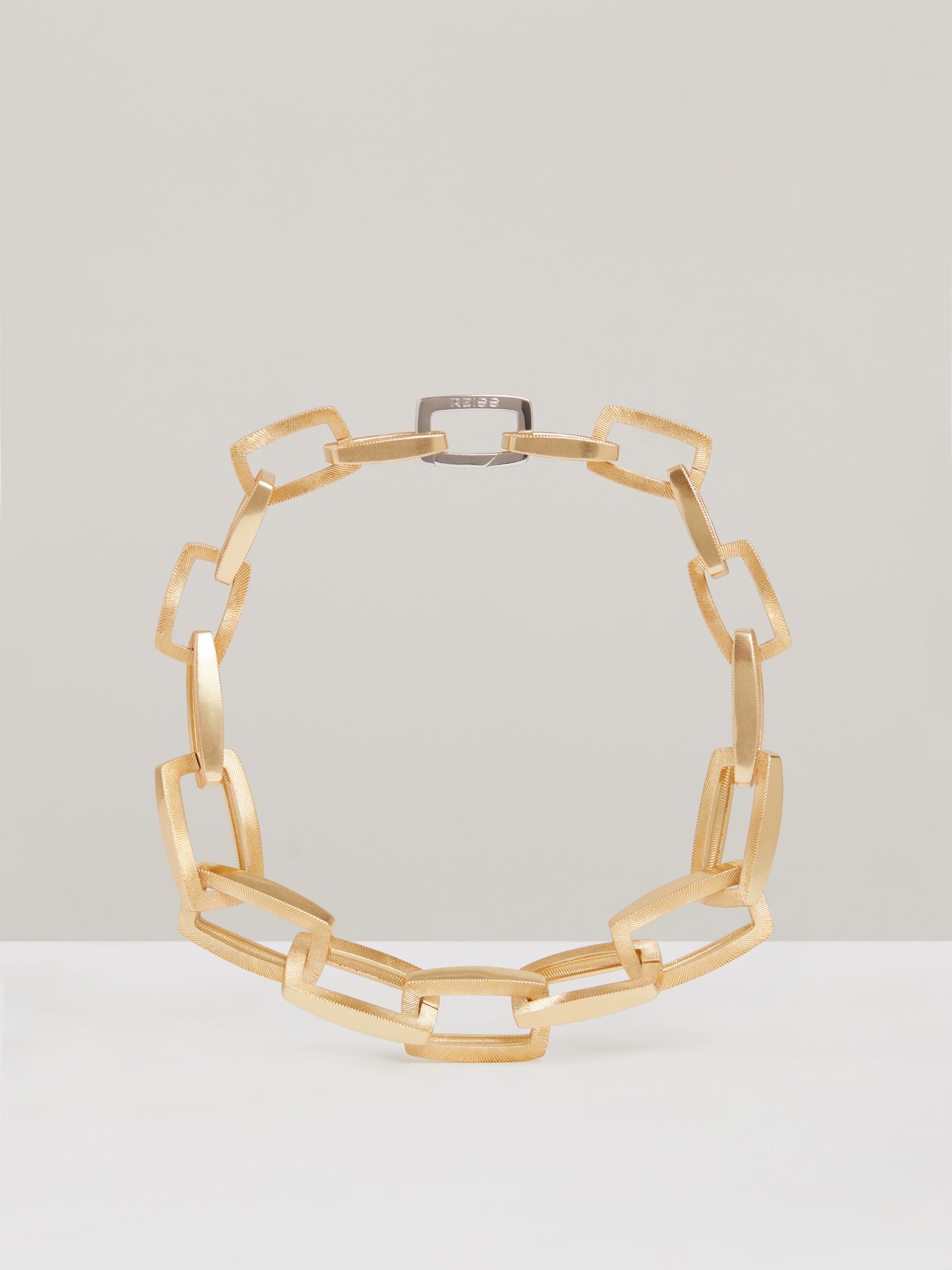 Geometric Chain Necklace in Gold Tone - Image 1 of 7