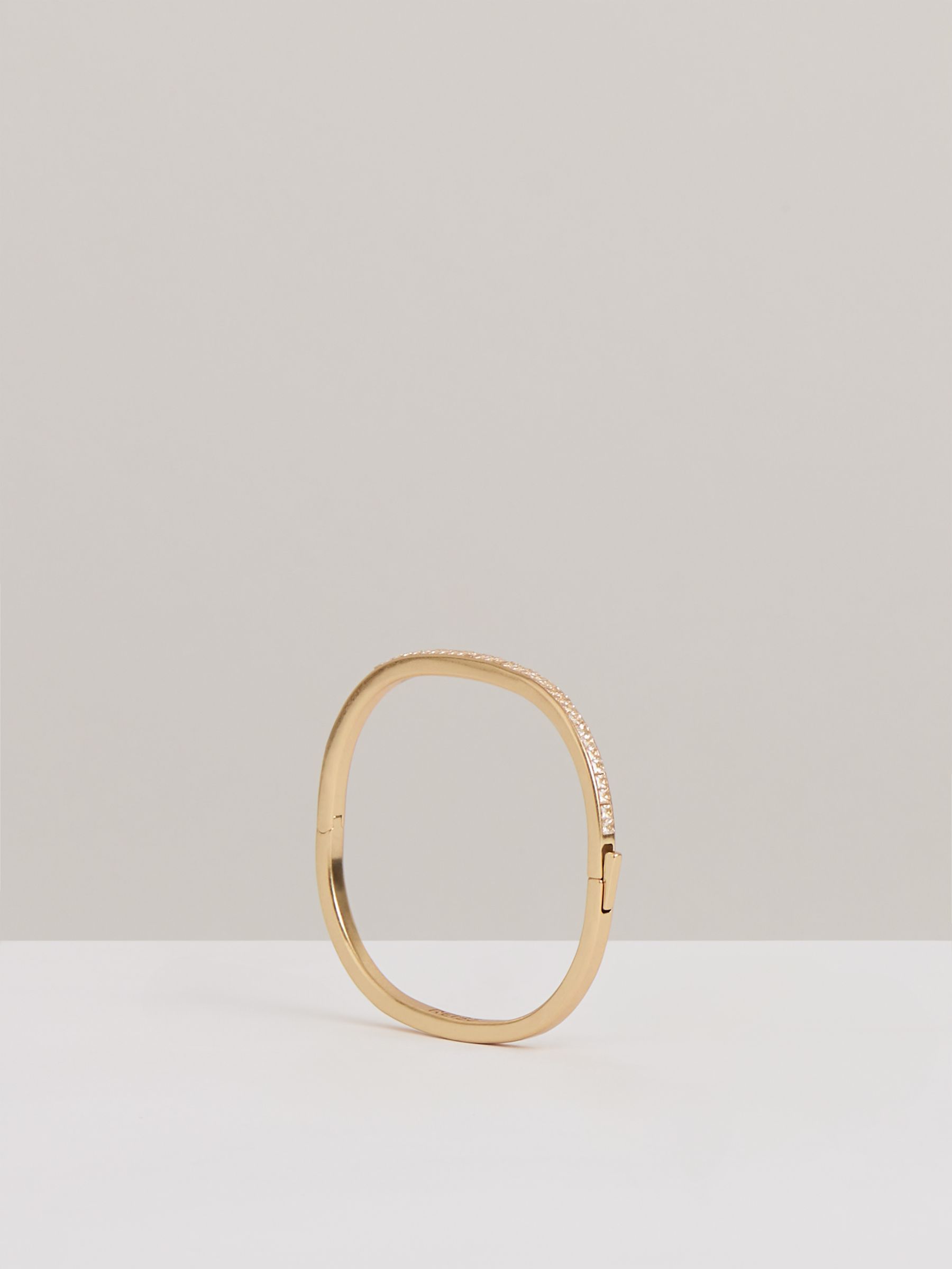 Hinged Crystal Cuff in Gold - Image 2 of 5