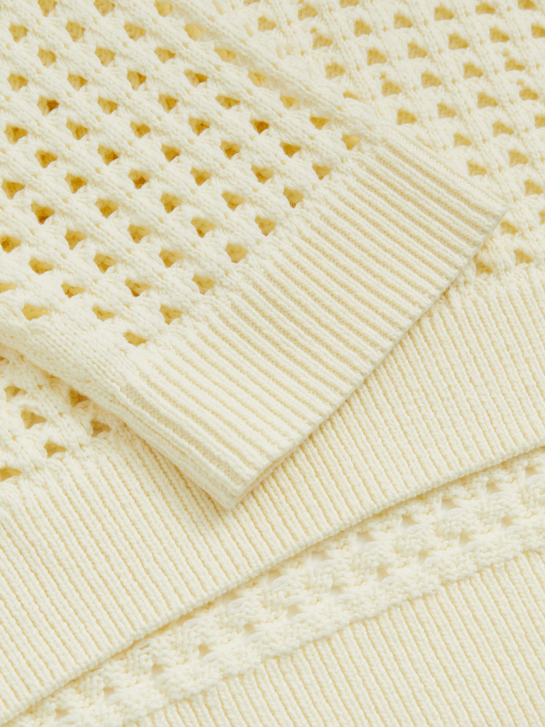 Cotton Crochet Collared Jumper in Buttermilk - Image 7 of 7