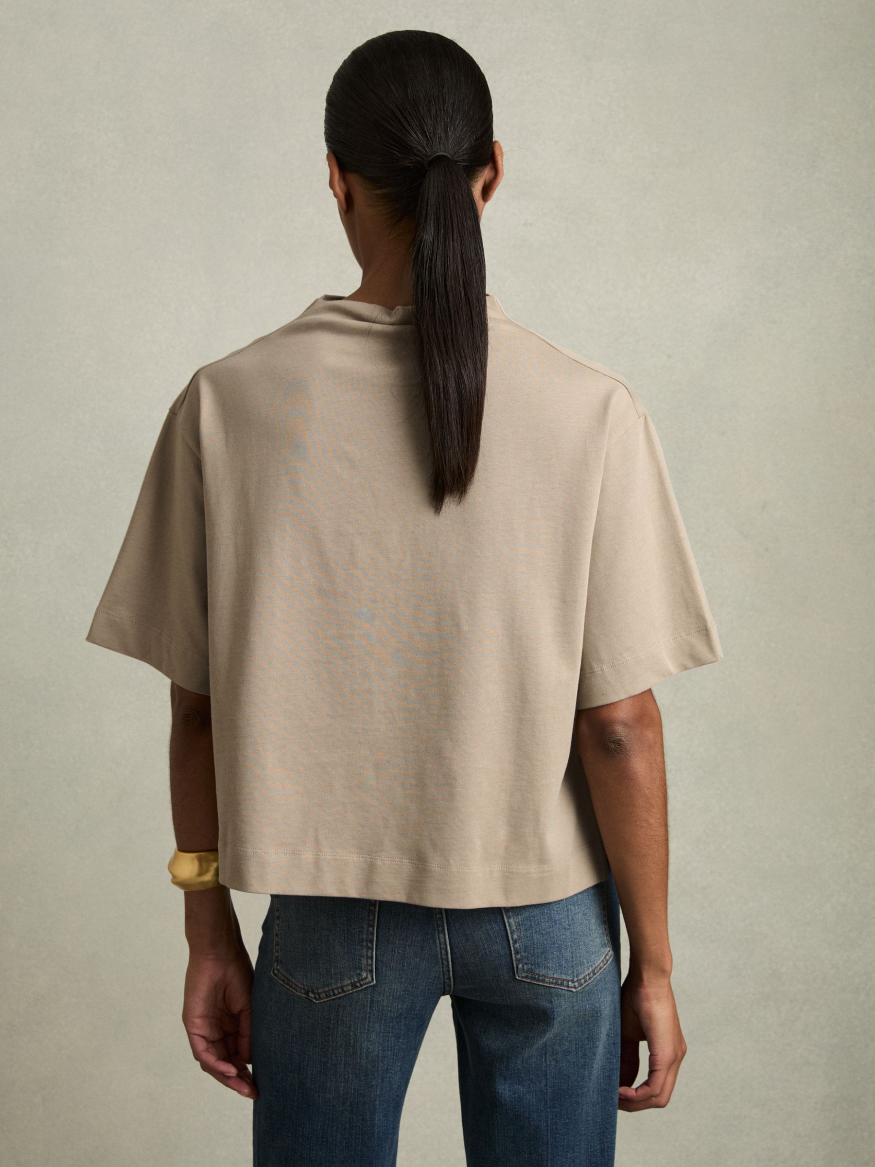 Cotton-Jersey Oversized T-Shirt in Neutral - Image 5 of 6