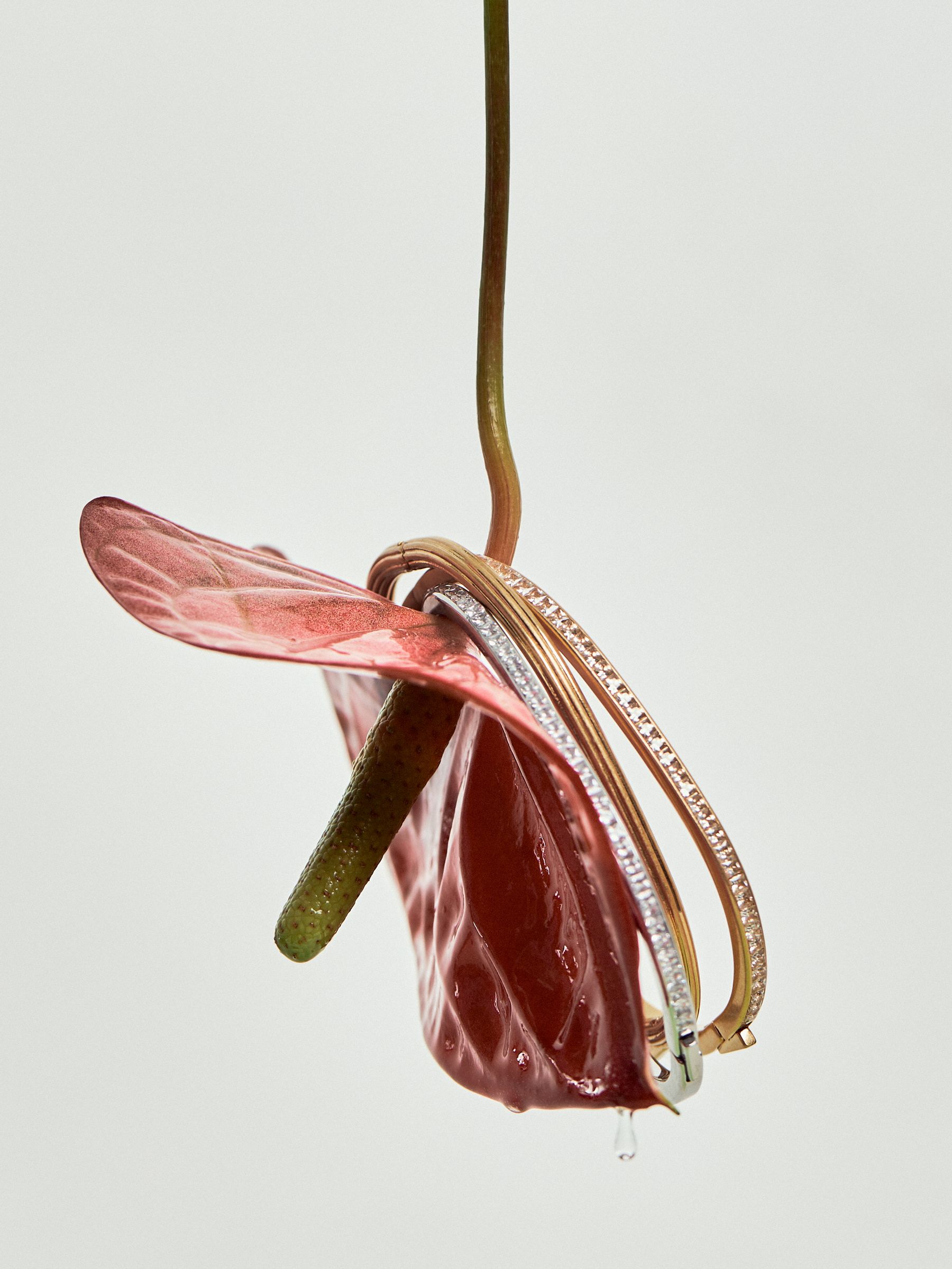 Contour Hinged Cuff in Gold Tone - image 1