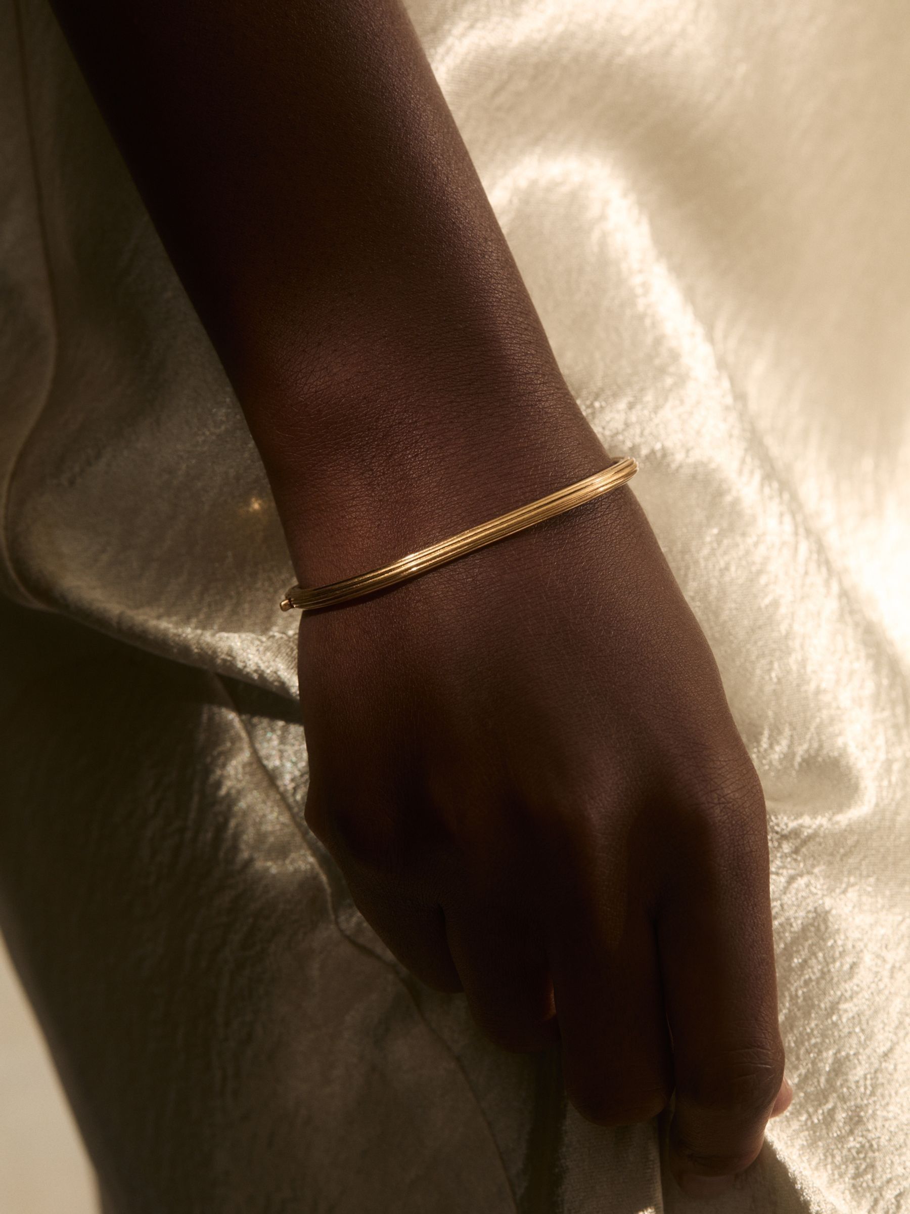 Contour Hinged Cuff in Gold Tone - Image 4 of 6