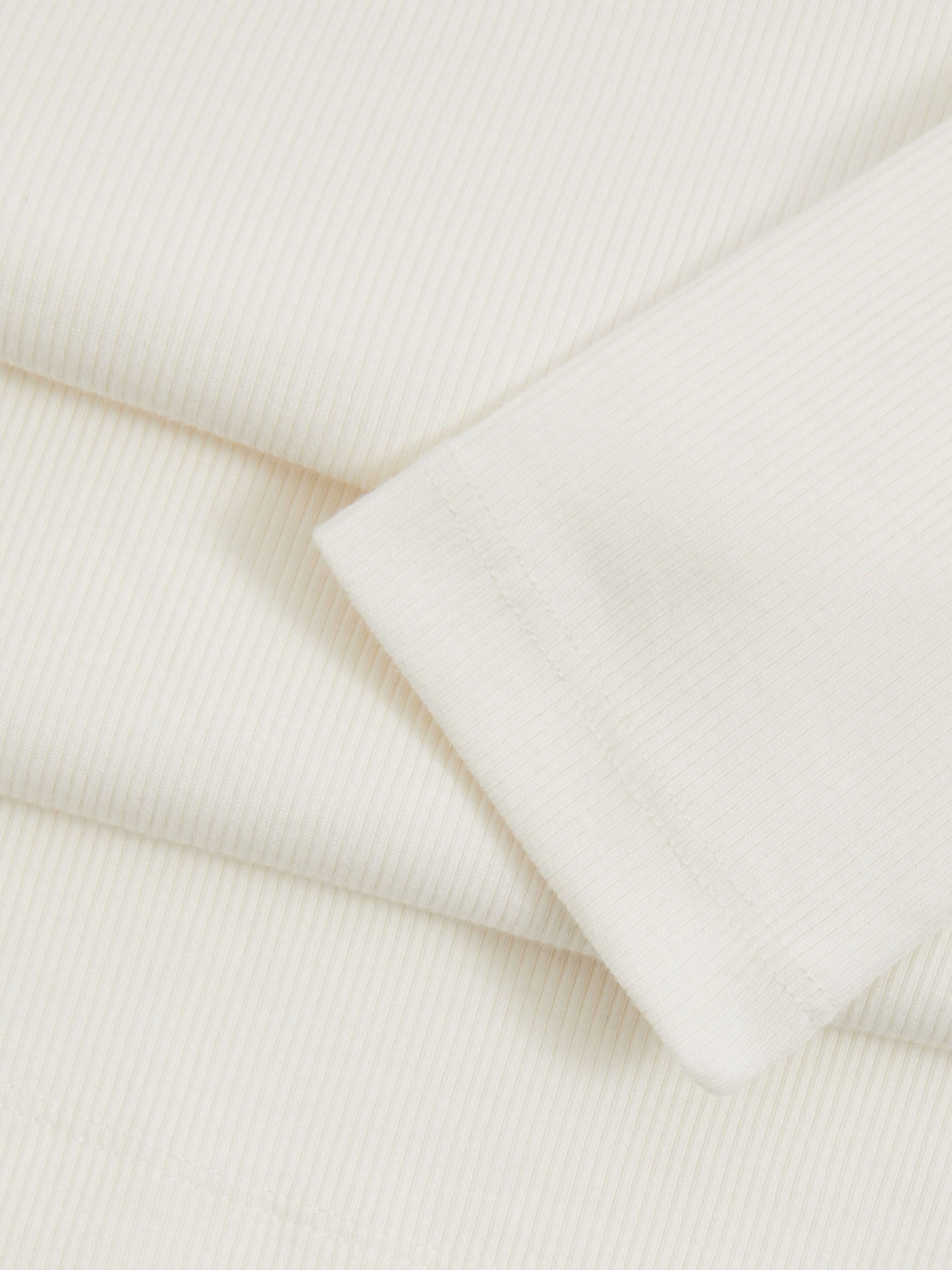 Fine-Ribbed High-Neck Top in White - Image 6 of 6