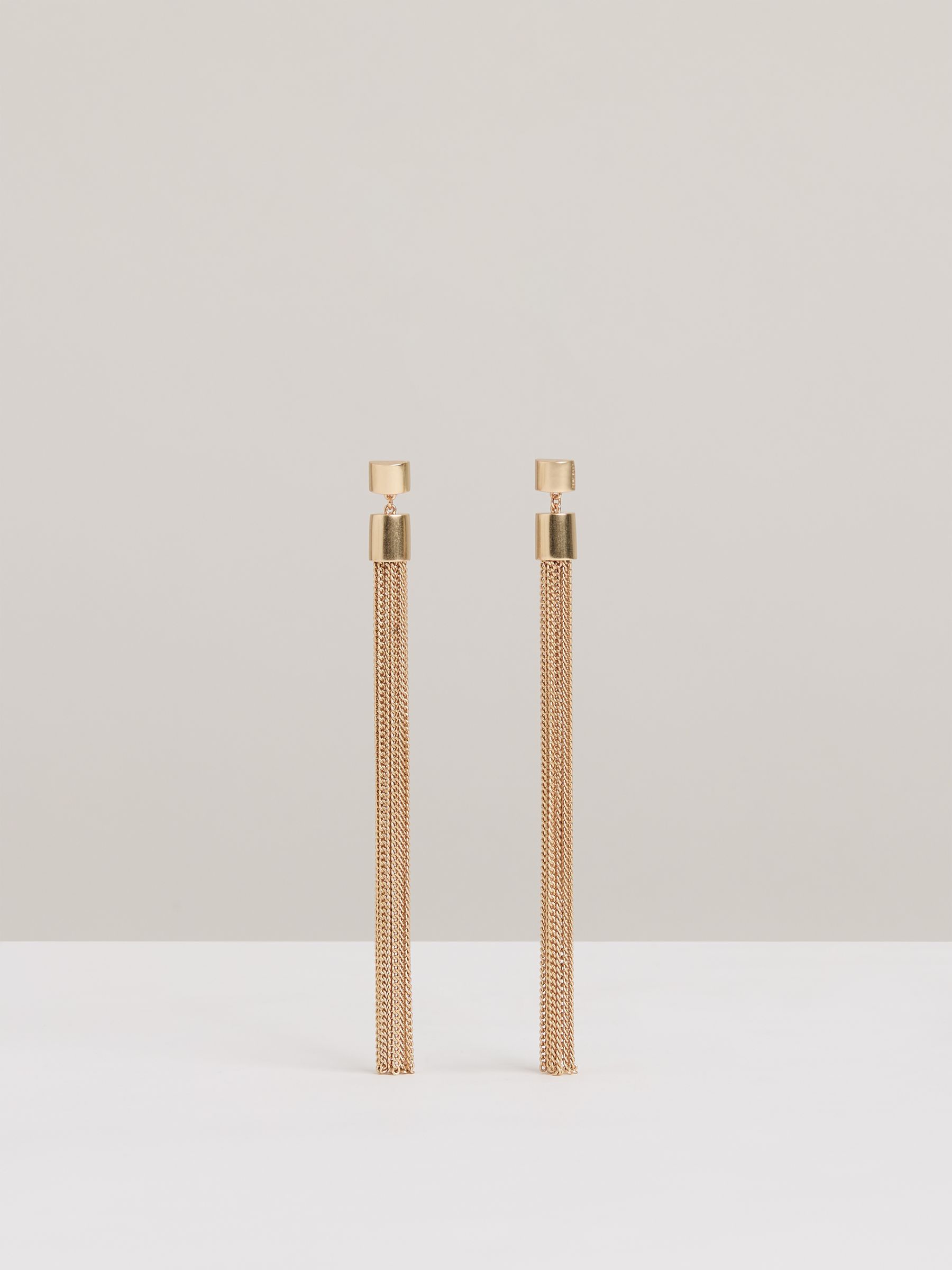 Tassel Drop Earrings in Gold Tone - Image 2 of 7