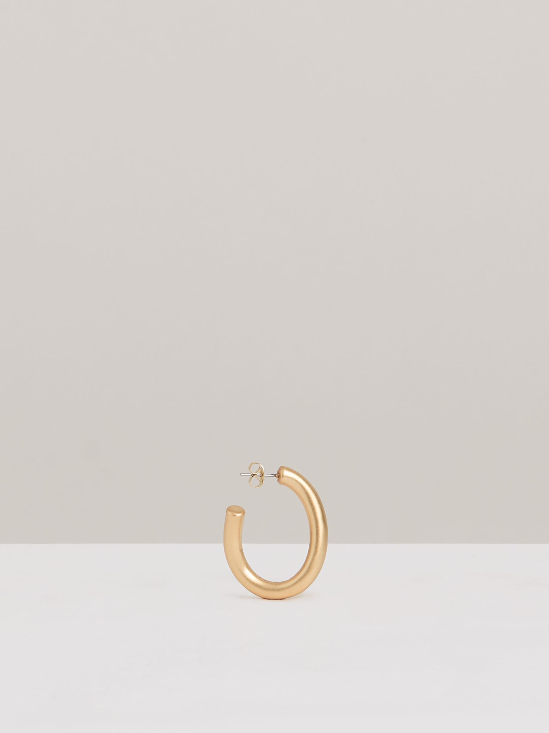 Wave Hoop Earrings in Gold Tone - Image 3 of 5
