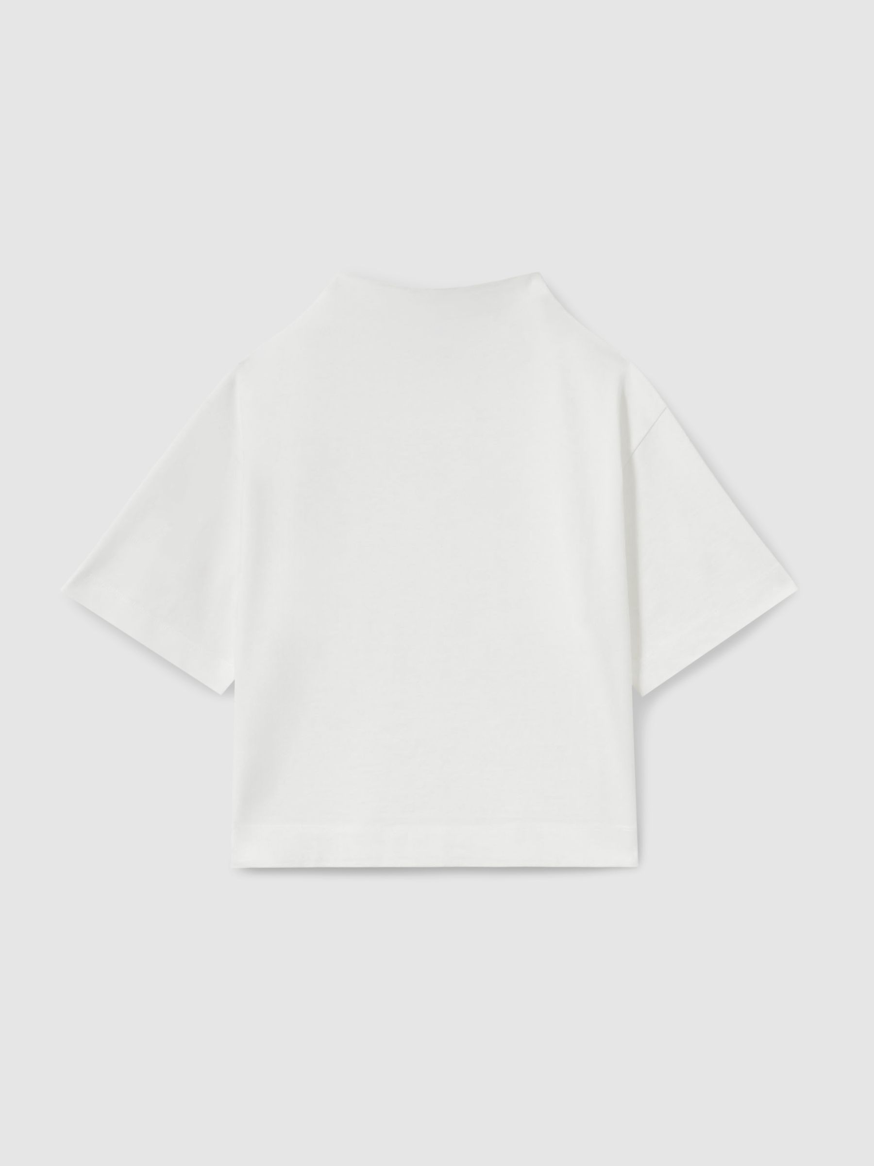 Cotton-Jersey Oversized T-Shirt in White - Image 2 of 6