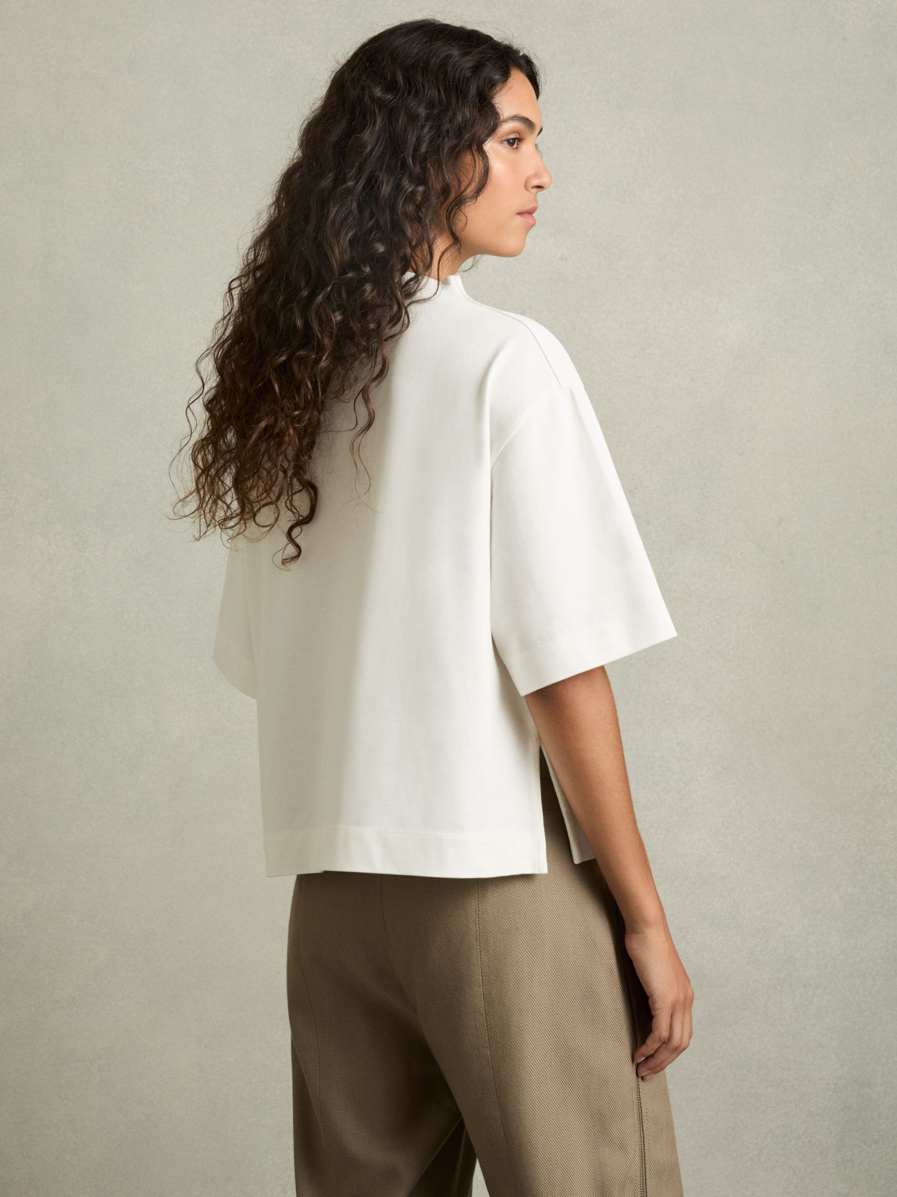 Cotton-Jersey Oversized T-Shirt in White - Image 5 of 6