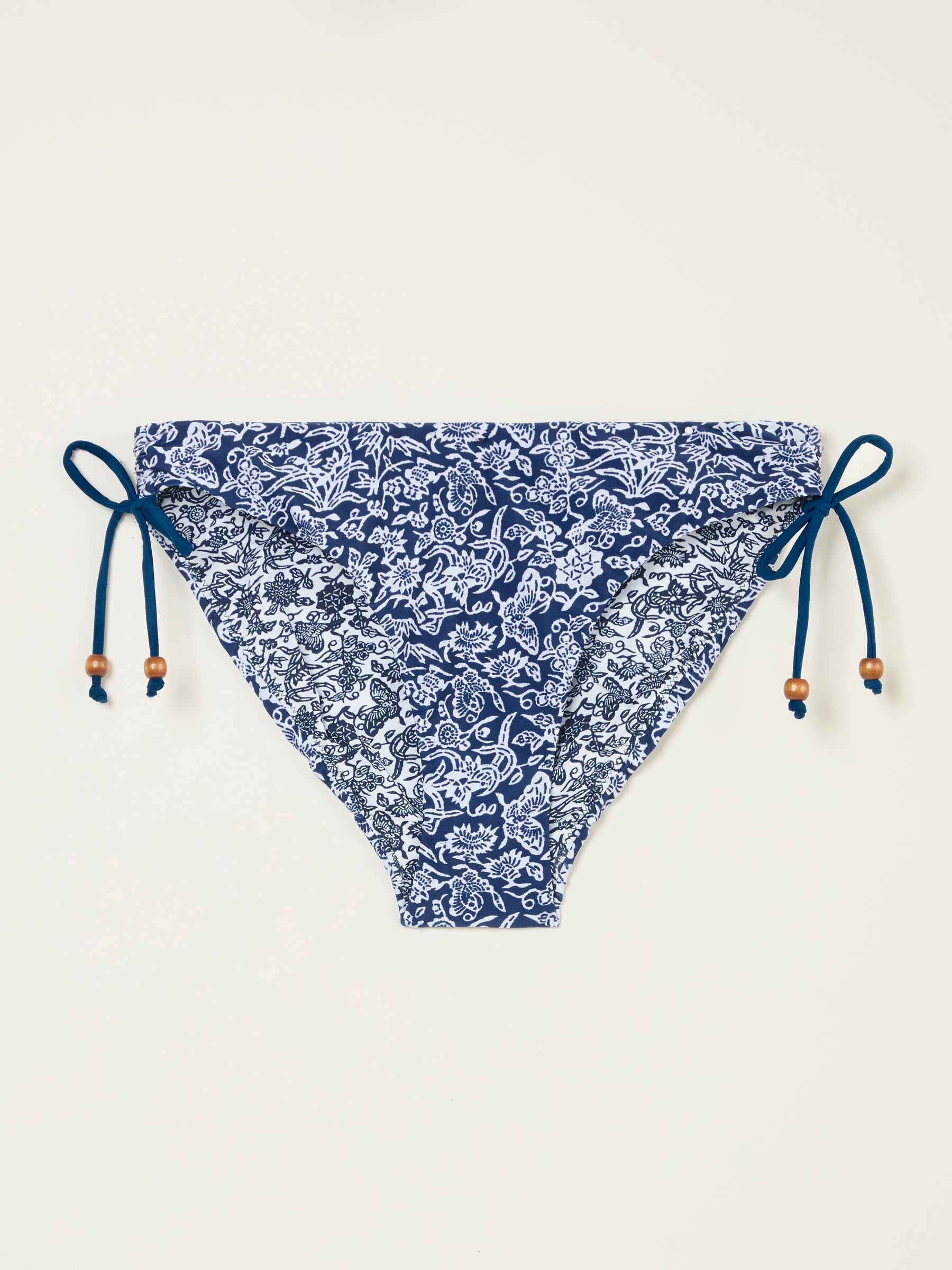 Indigo Blue Bonne Damask Paisley Bikini Bottoms - Image 5 of 5