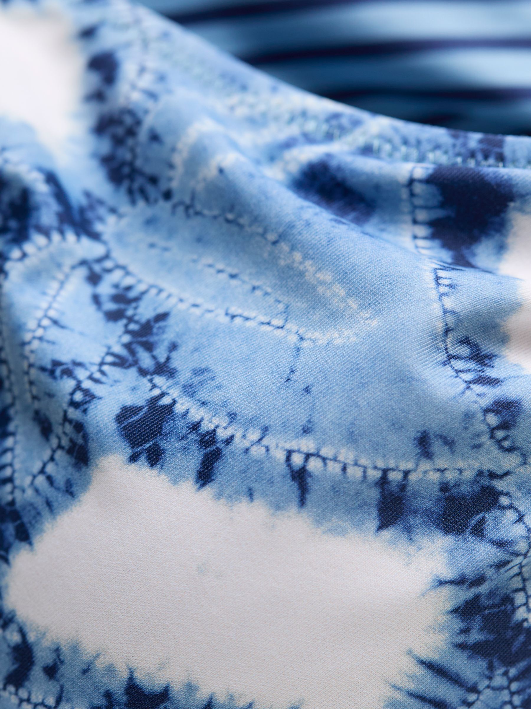 Loe Blue Leaf Print Bikini Top - Image 6 of 6