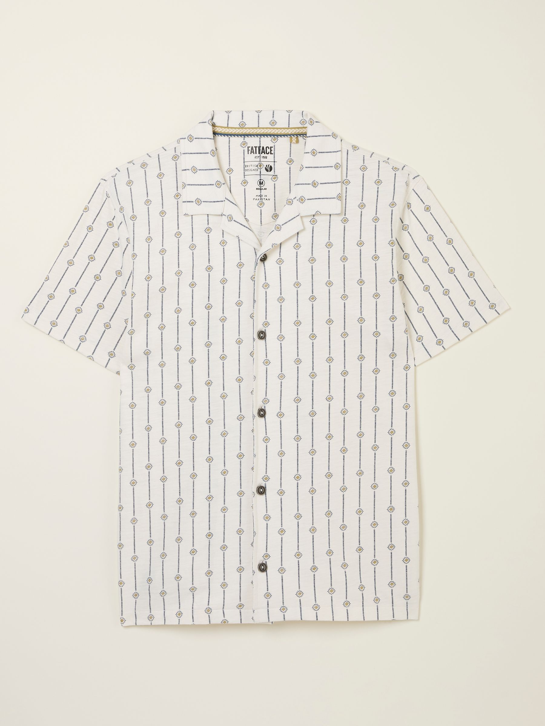 Natural Short Sleeve Truro Printed Jersey Shirt - Image 1 of 1