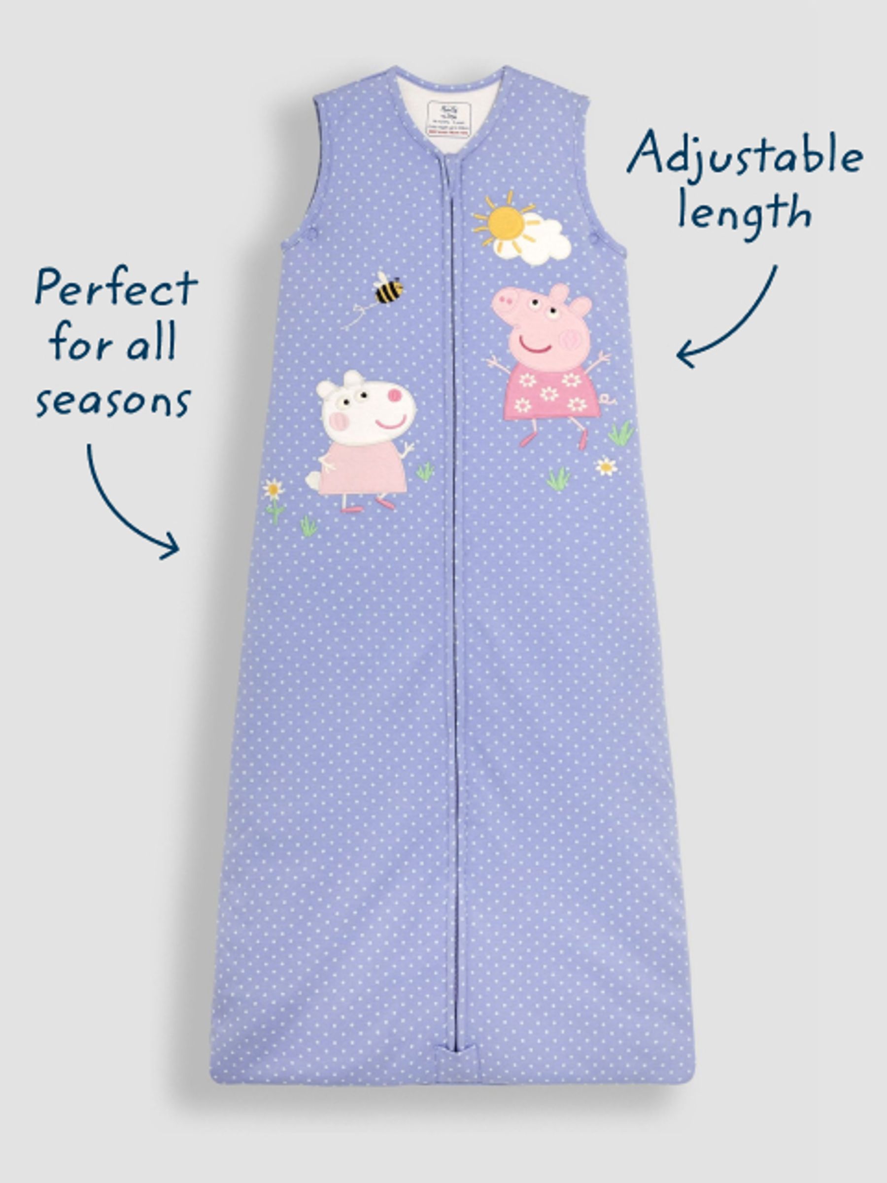 Peppa Pig Appliqué 2.5 Tog Toddler Sleeping Bag - Image 5 of 7