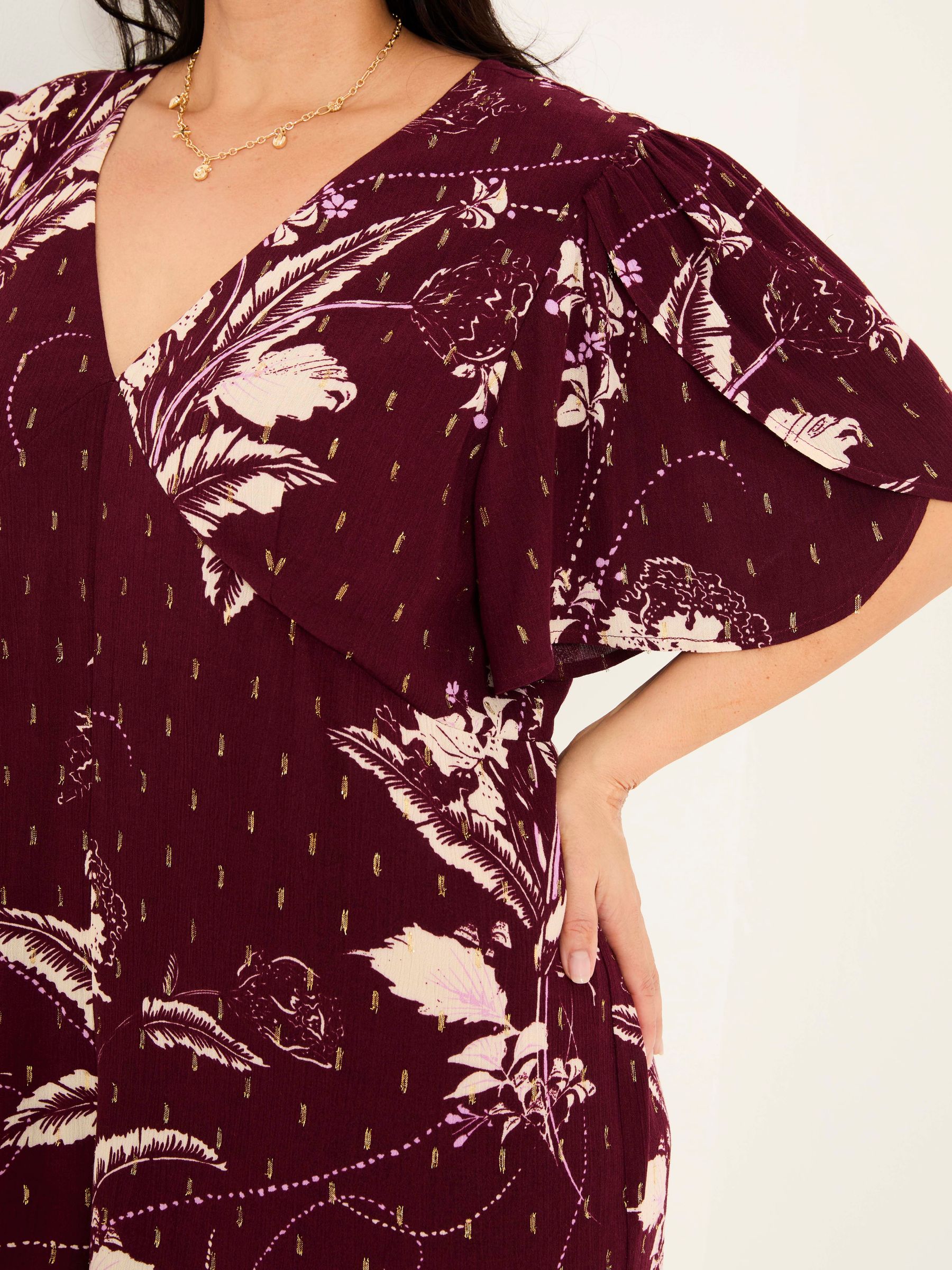 Azalea Claret Floral Print Jumpsuit - Image 14 of 16