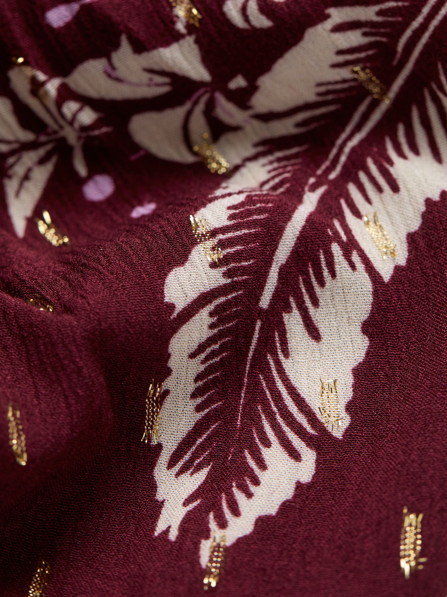 Azalea Claret Floral Print Jumpsuit - Image 9 of 9 Azalea Claret Floral Print Jumpsuit - Image 9 of 9