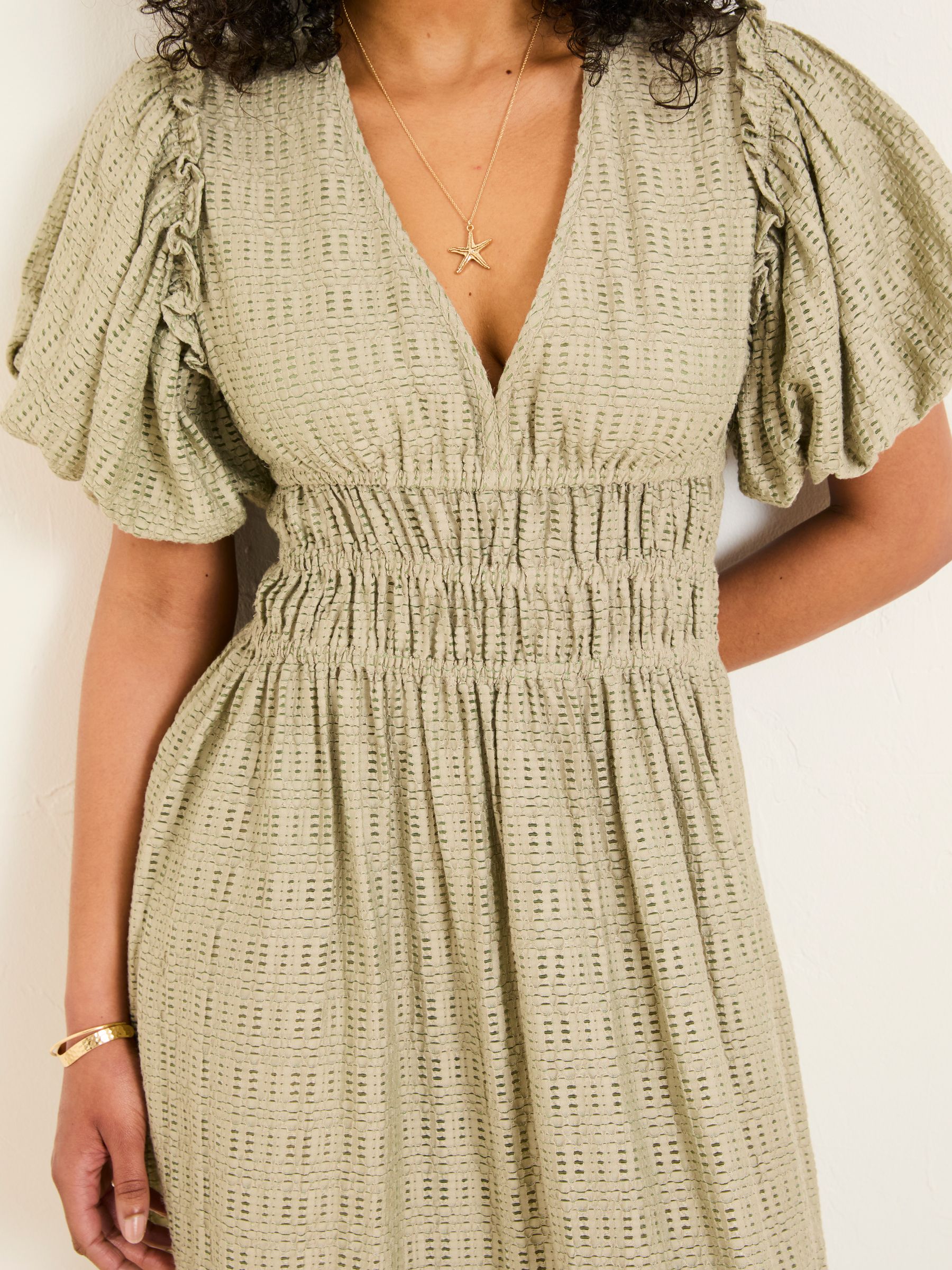 Tabitha Sage Green Textured Dress - Image 7 of 9