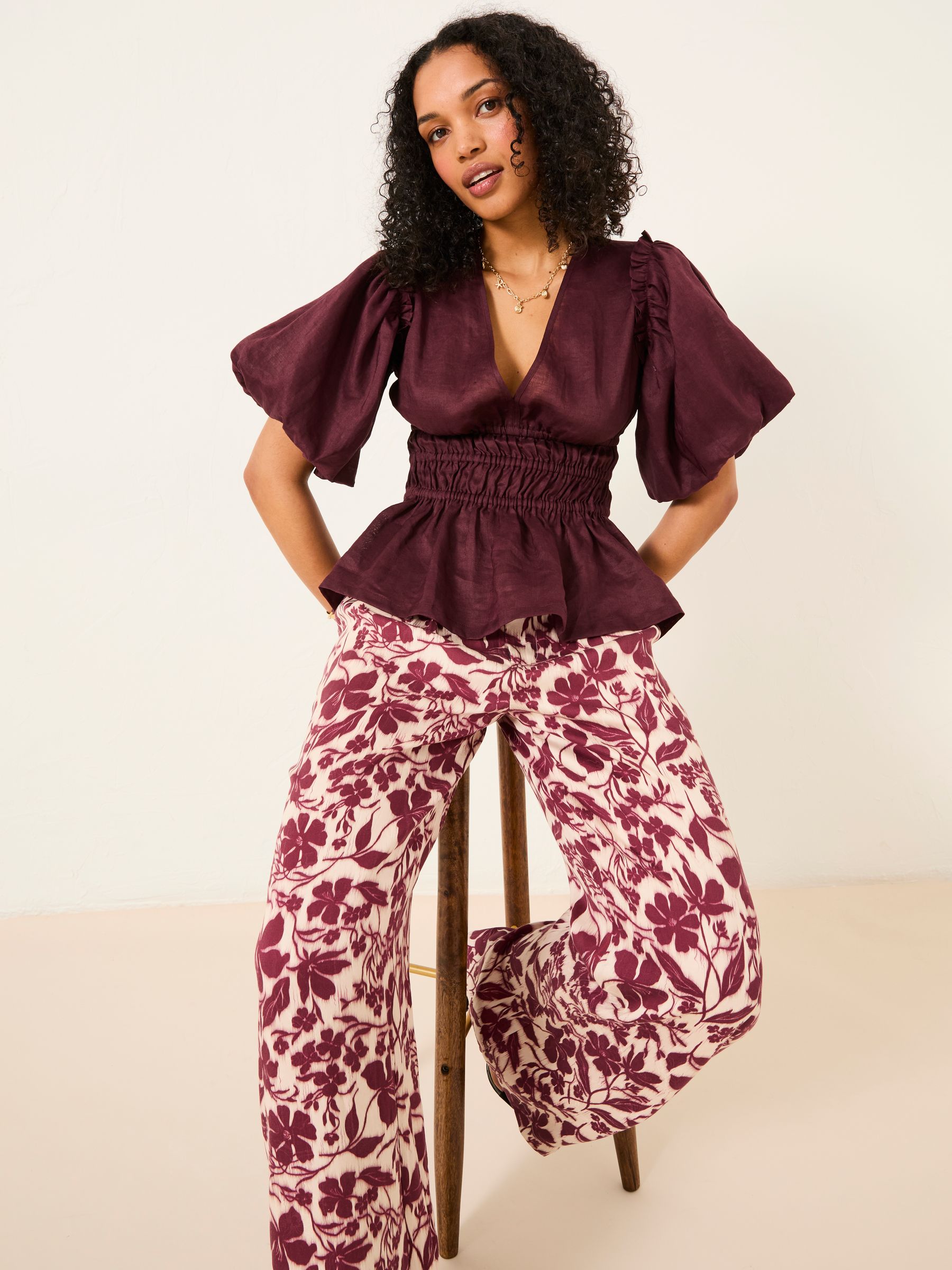 Kingston Claret Printed Trouser - Image 4 of 6
